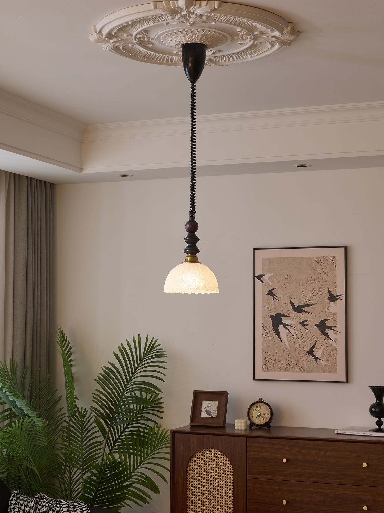 Halcyon Modern Minimalist Arch Wood Pendant Light - Letslighting