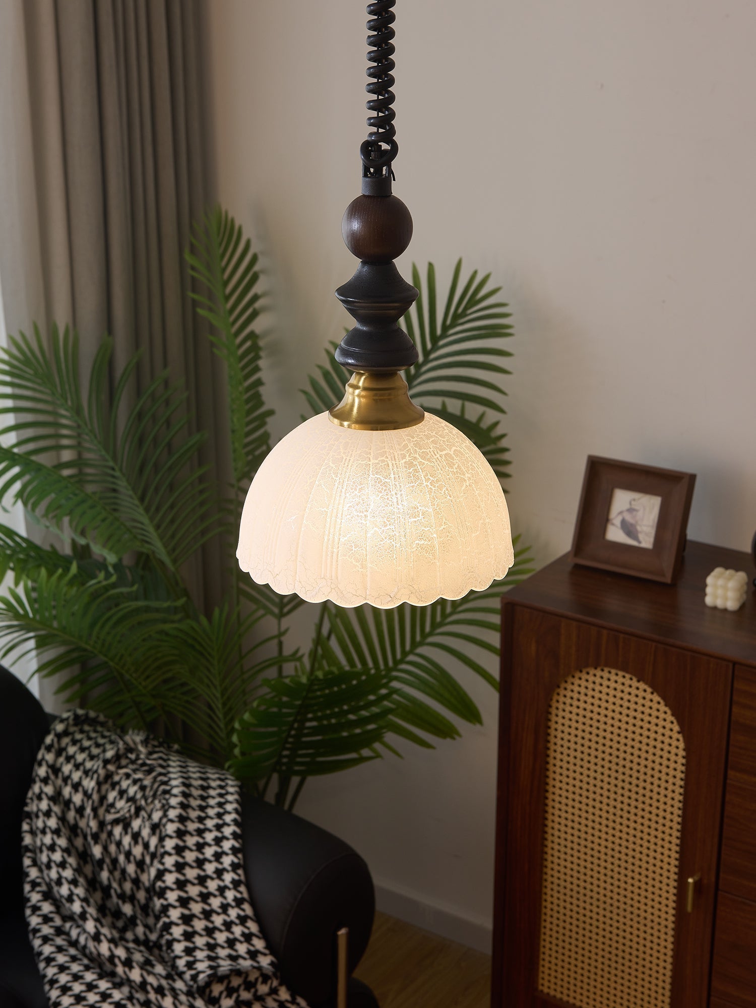 Halcyon Modern Minimalist Arch Wood Pendant Light - Letslighting