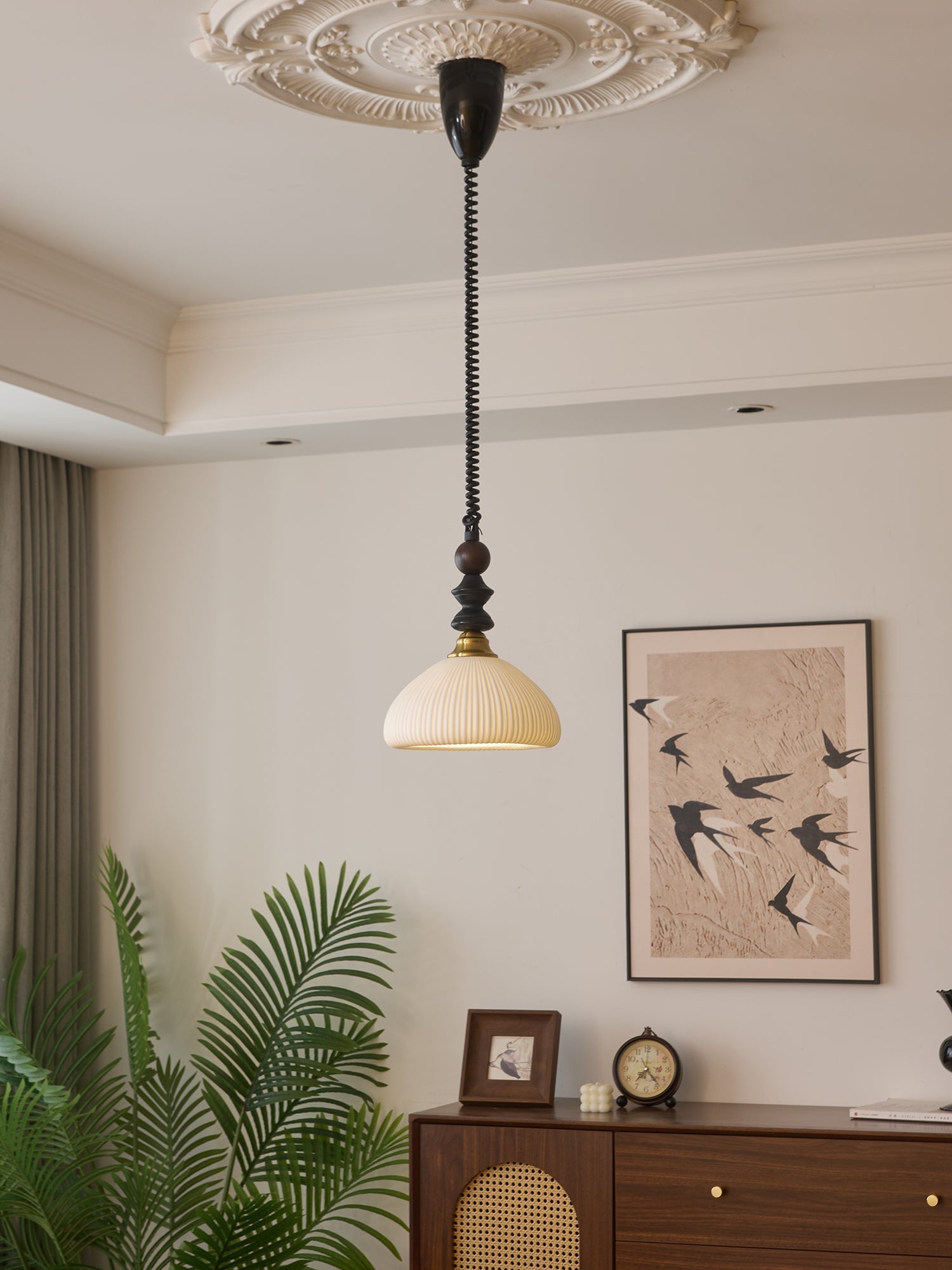 Halcyon Modern Minimalist Arch Wood Pendant Light - Letslighting