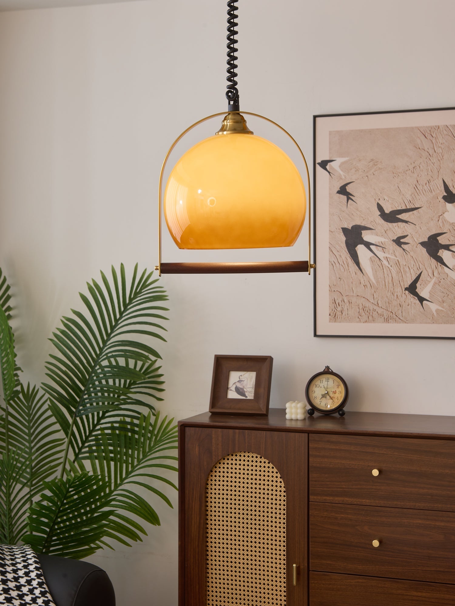 Halcyon Modern Minimalist Arch Wood Pendant Light - Letslighting