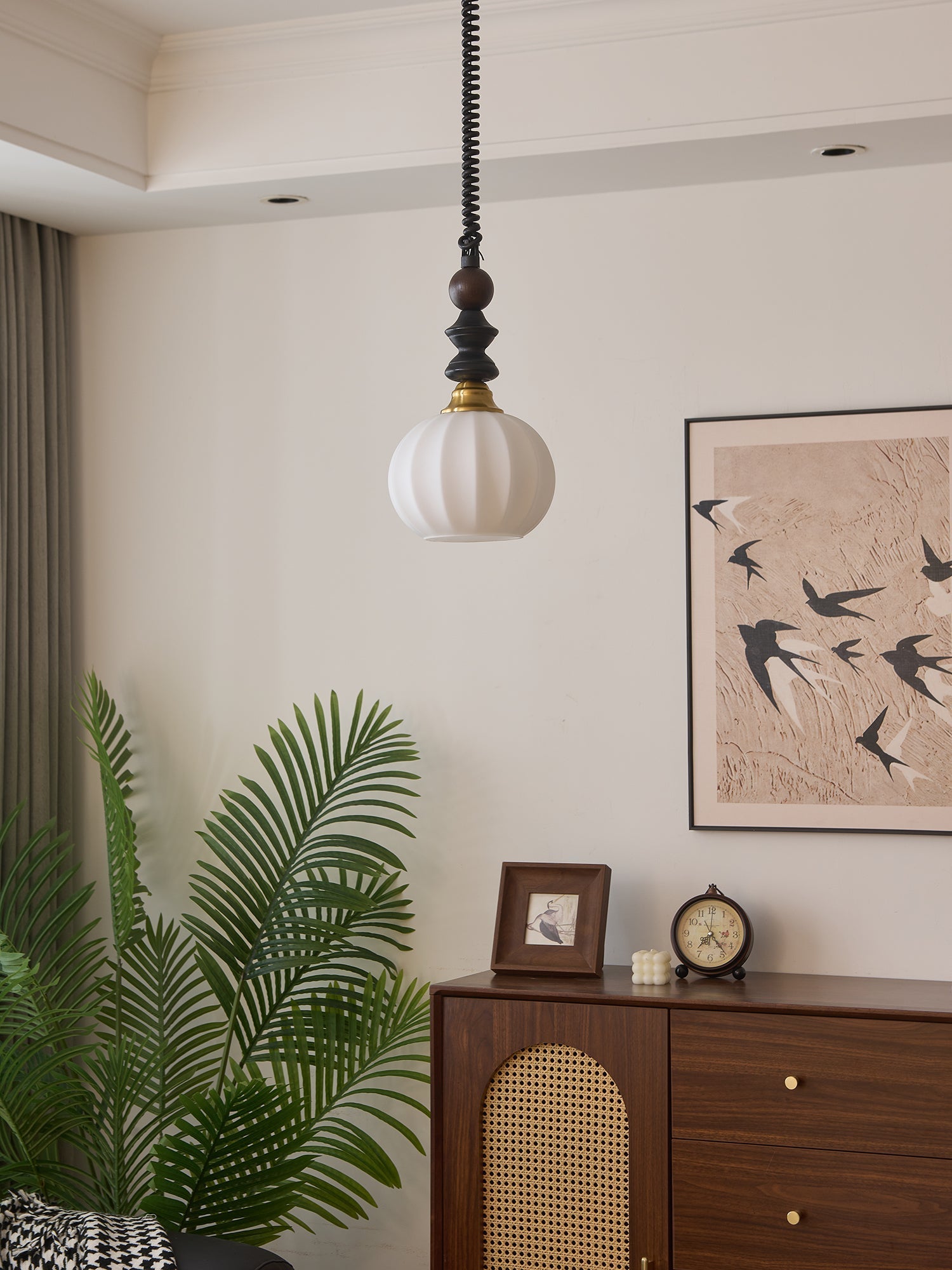 Halcyon Modern Minimalist Arch Wood Pendant Light - Letslighting
