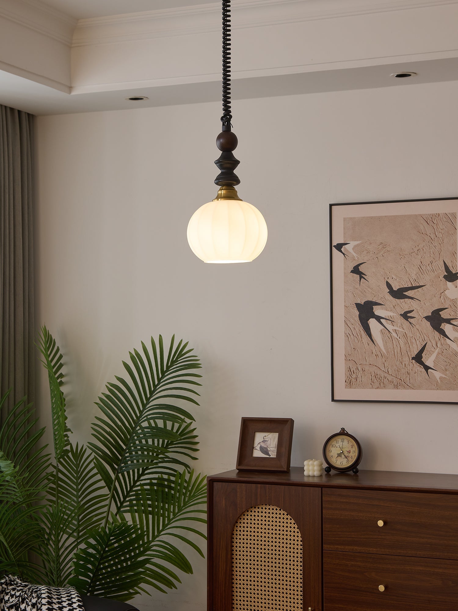 Halcyon Modern Minimalist Arch Wood Pendant Light - Letslighting