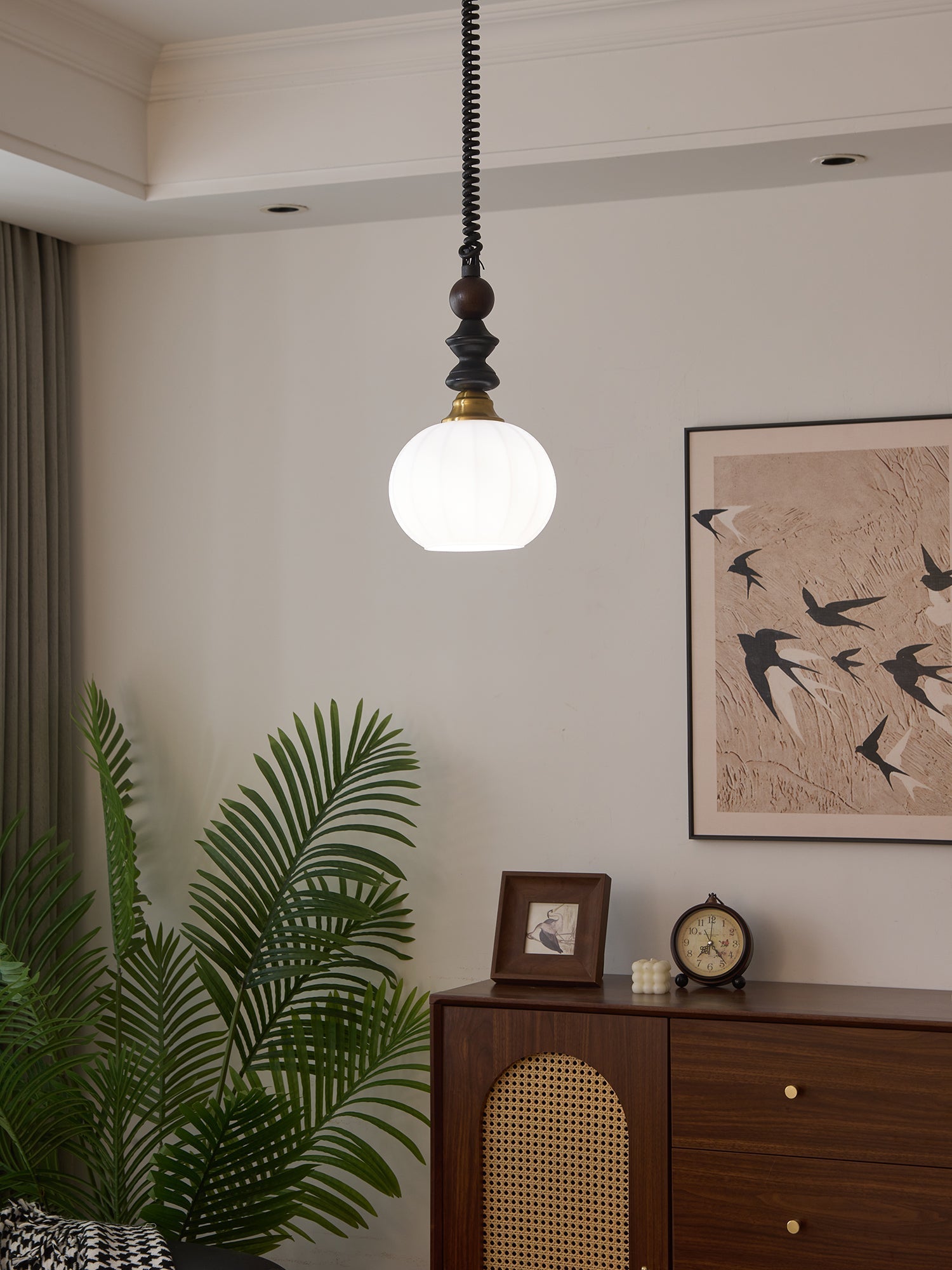 Halcyon Modern Minimalist Arch Wood Pendant Light - Letslighting