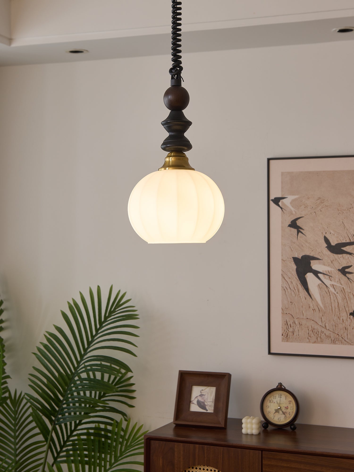 Halcyon Modern Minimalist Arch Wood Pendant Light - Letslighting