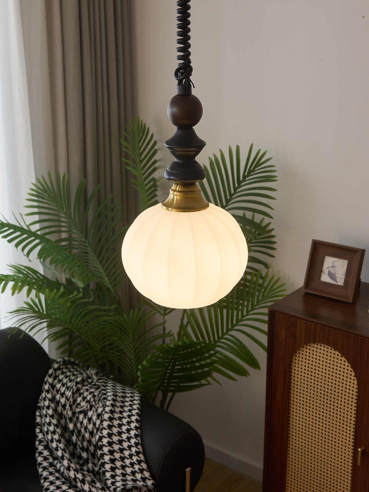 Halcyon Modern Minimalist Arch Wood Pendant Light - Letslighting