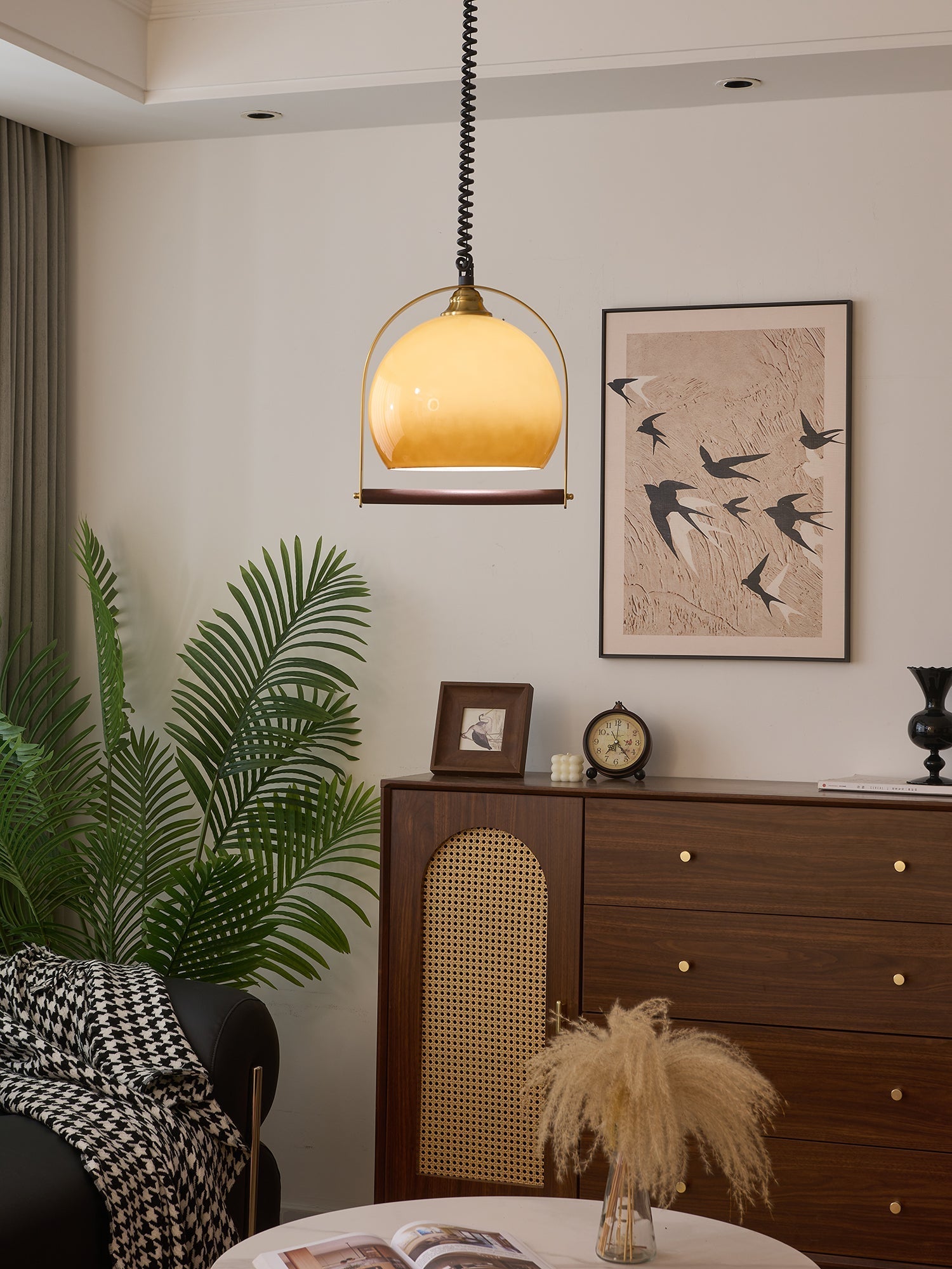 Halcyon Modern Minimalist Arch Wood Pendant Light - Letslighting