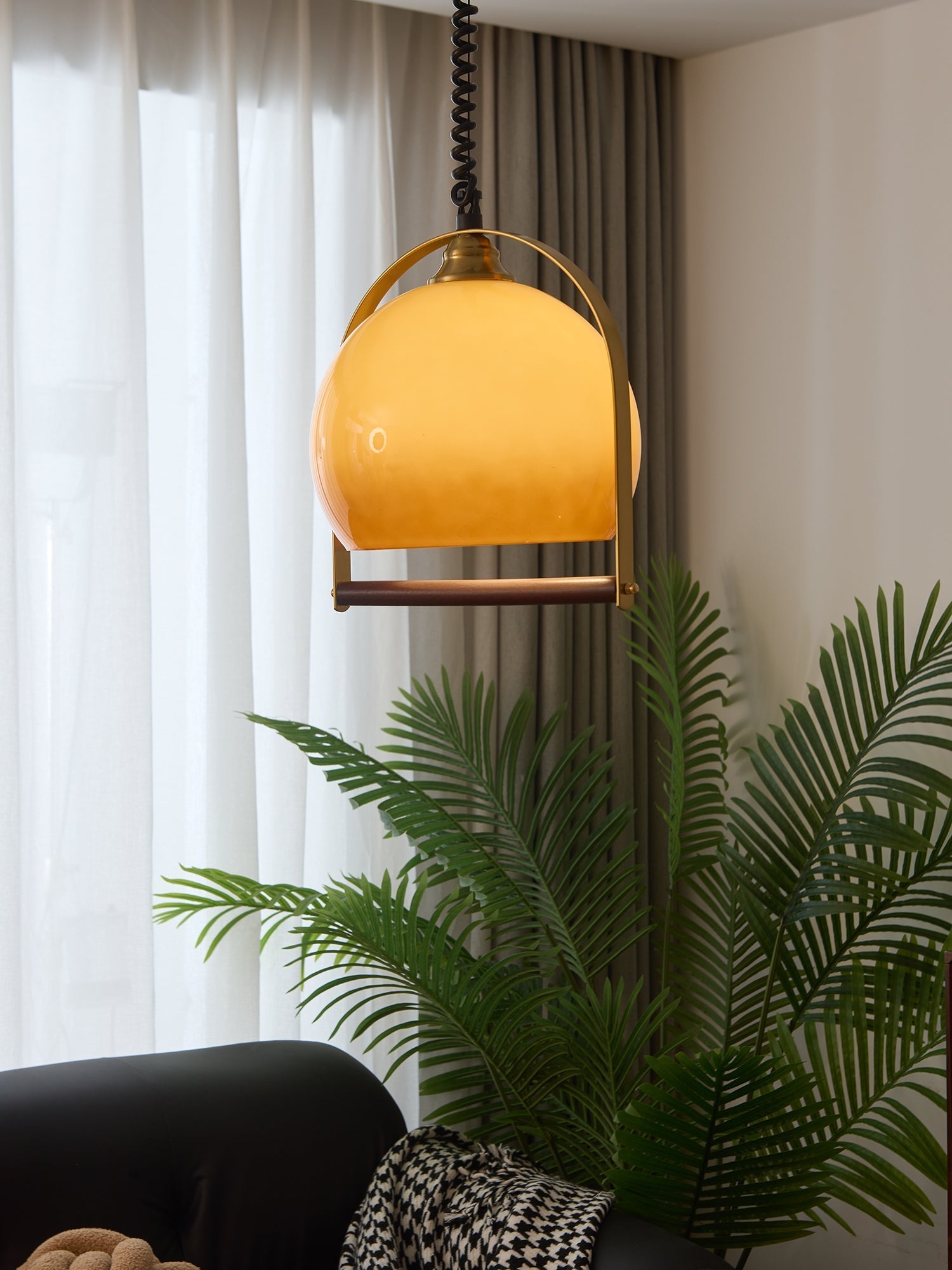 Halcyon Modern Minimalist Arch Wood Pendant Light - Letslighting