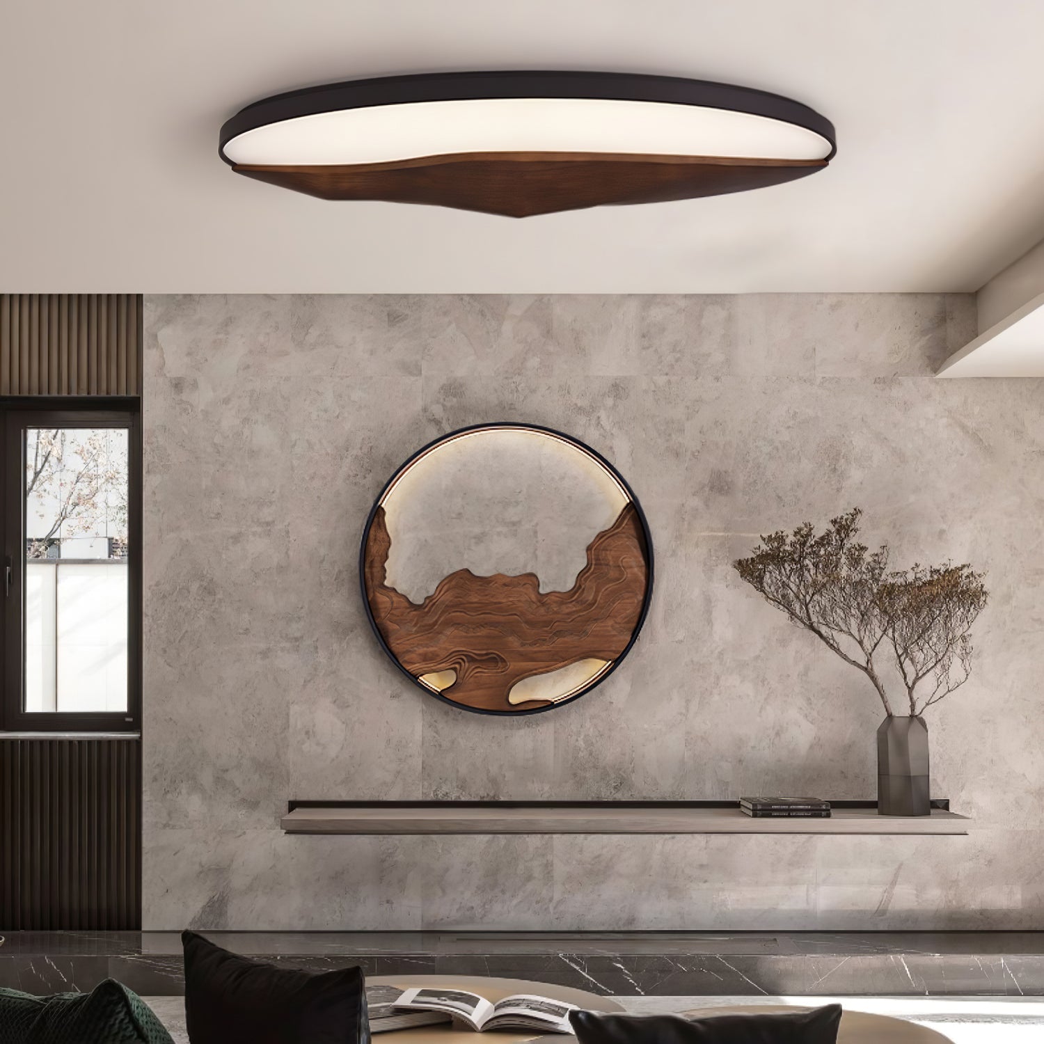 Vishaarae Scandi Wooden Ceiling Light - Letslighting