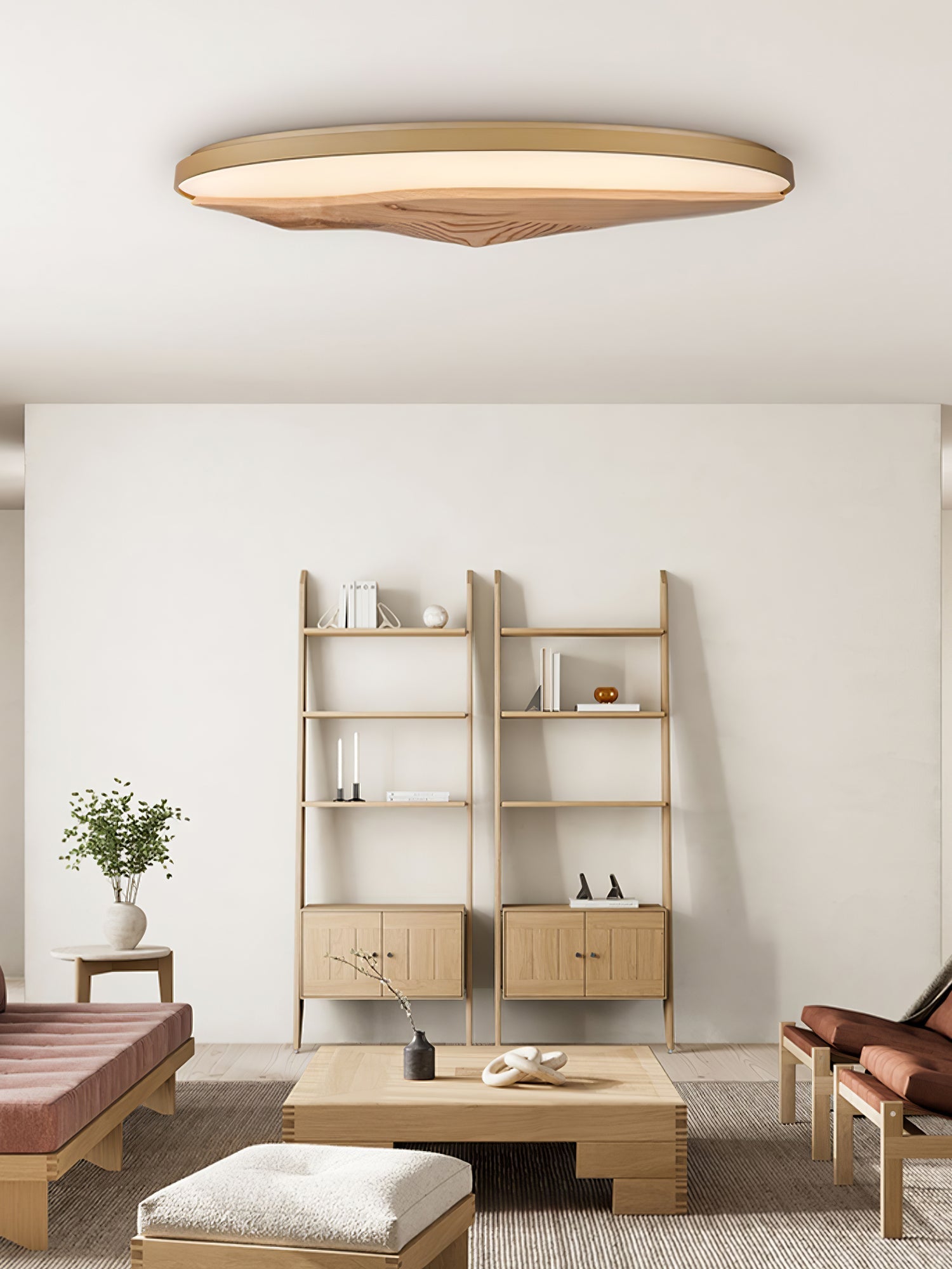 Vishaarae Scandi Wooden Ceiling Light - Letslighting