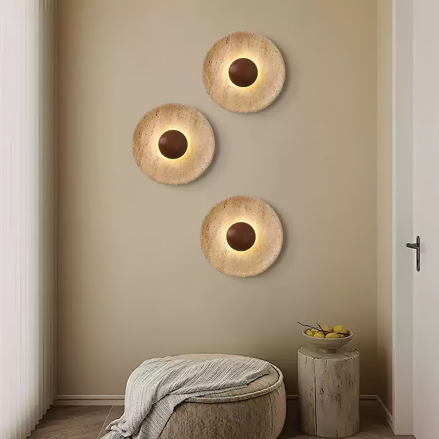 Ritta Sun Travertine Wall Lamp - Letslighting