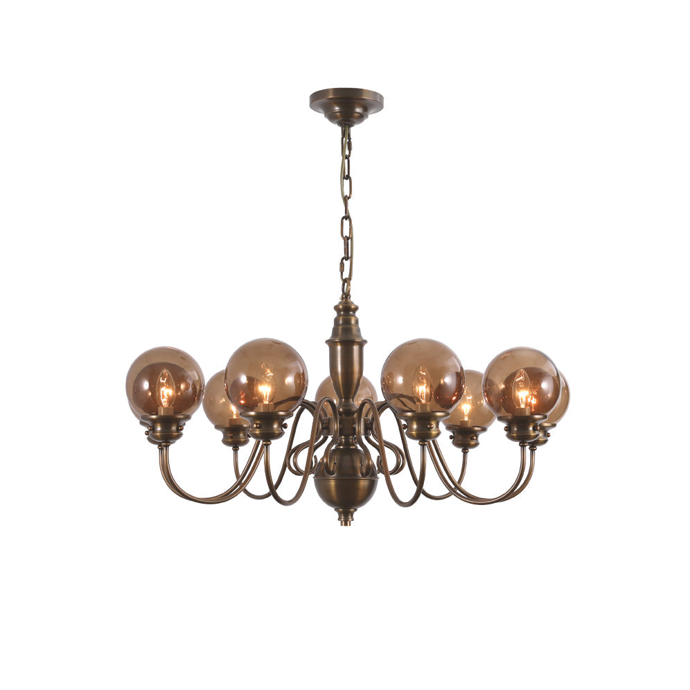 Ciphaen Postmodern Luxury Brass Glass Chandelier - Letslighting
