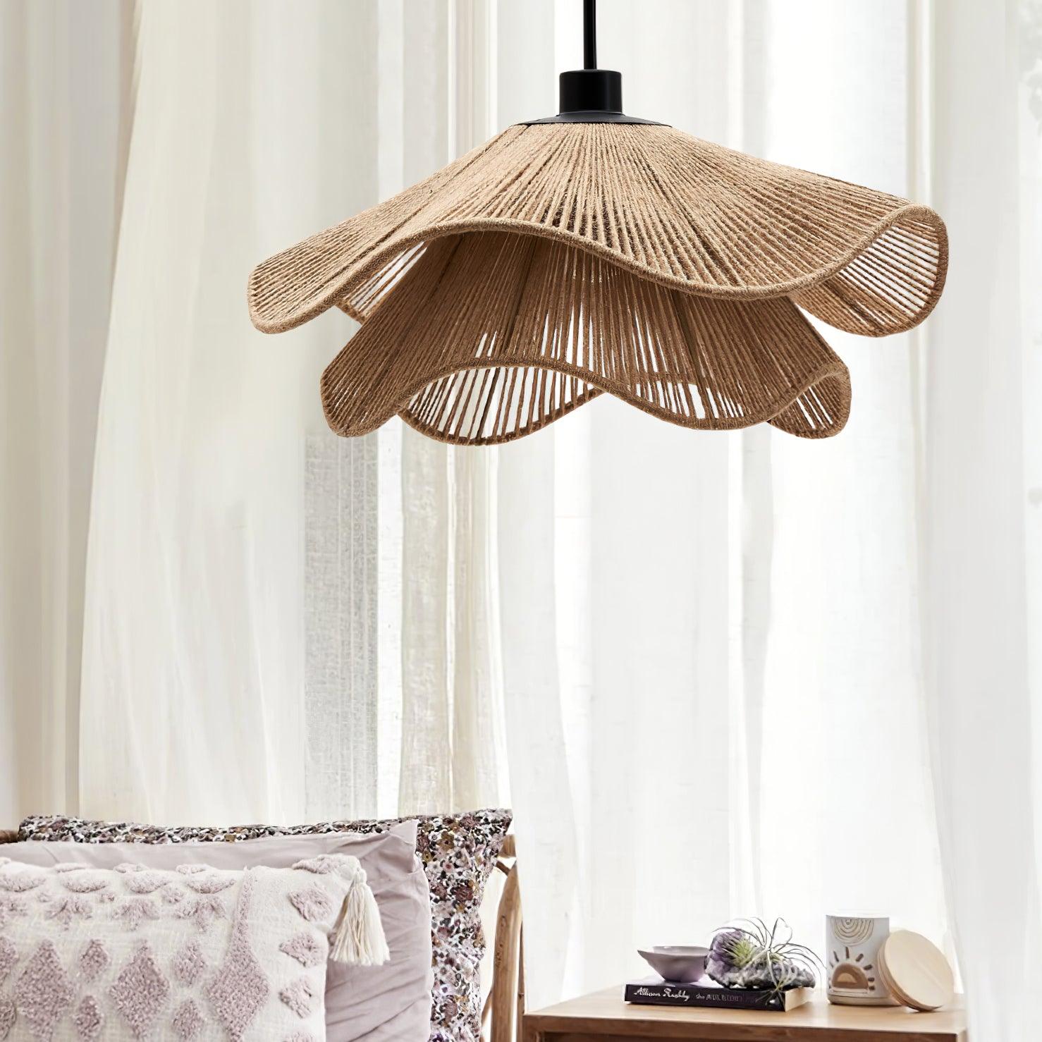 Lustra Pendant Lamp Handmade Straw Hat Double Layer - Letslighting