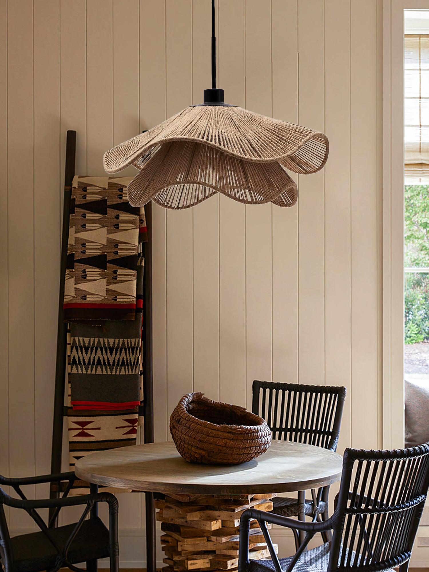 Lustra Pendant Lamp Handmade Straw Hat Double Layer - Letslighting