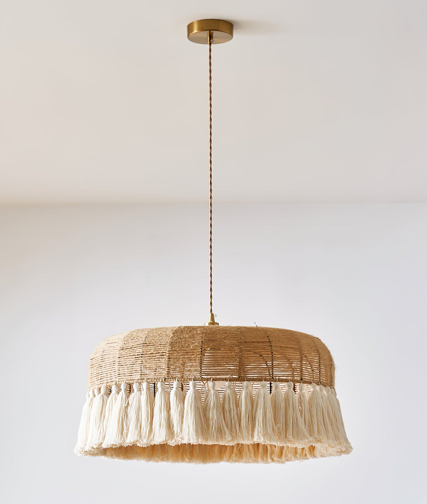 Boho Handwoven Jute Pendant Light - Letslighting