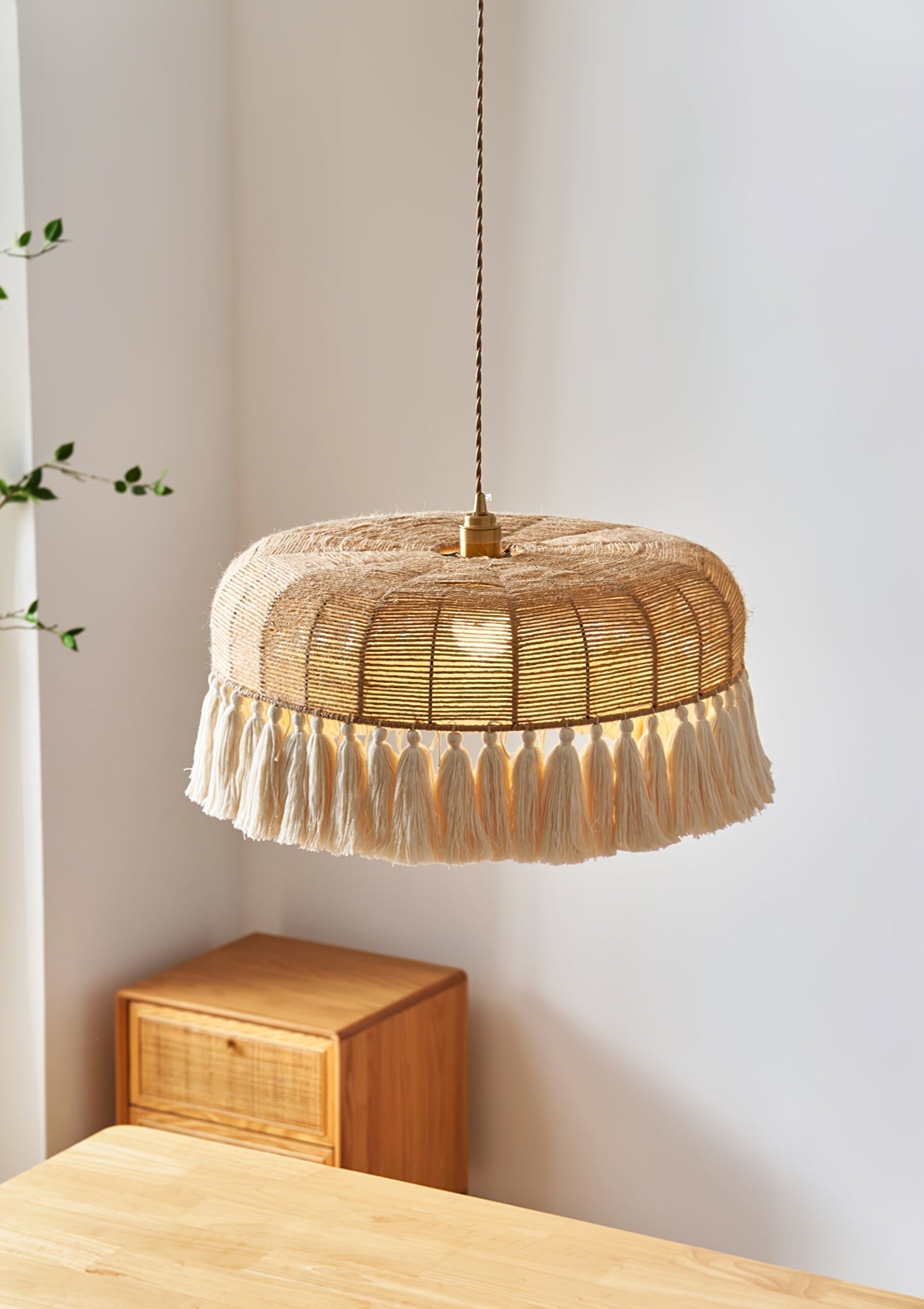 Boho Handwoven Jute Pendant Light - Letslighting