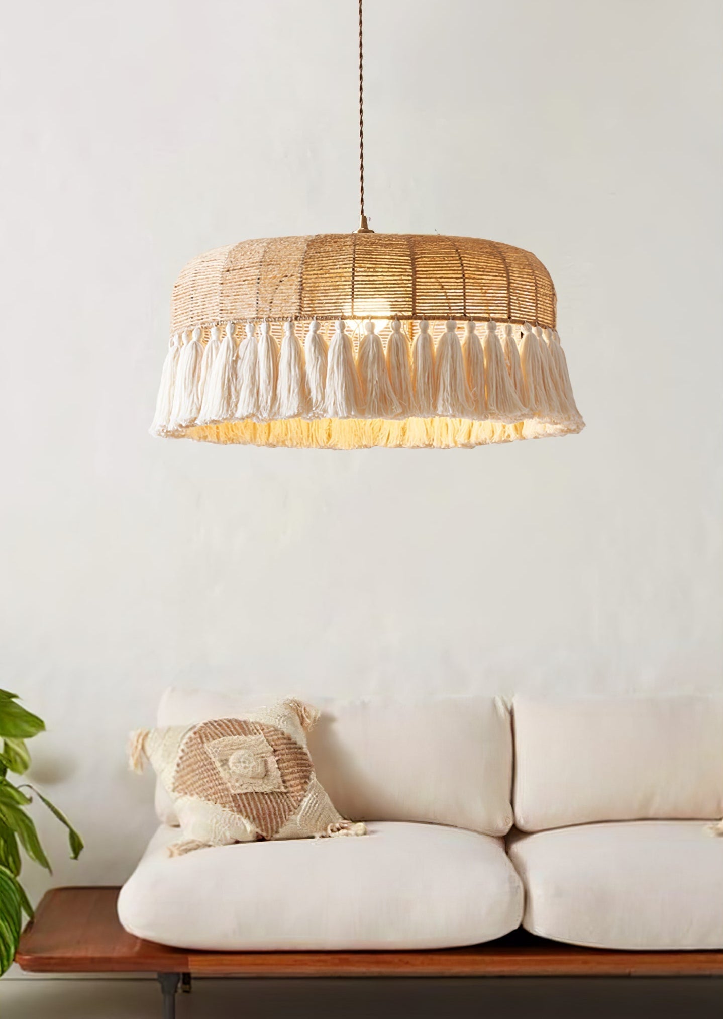 Boho Handwoven Jute Pendant Light - Letslighting