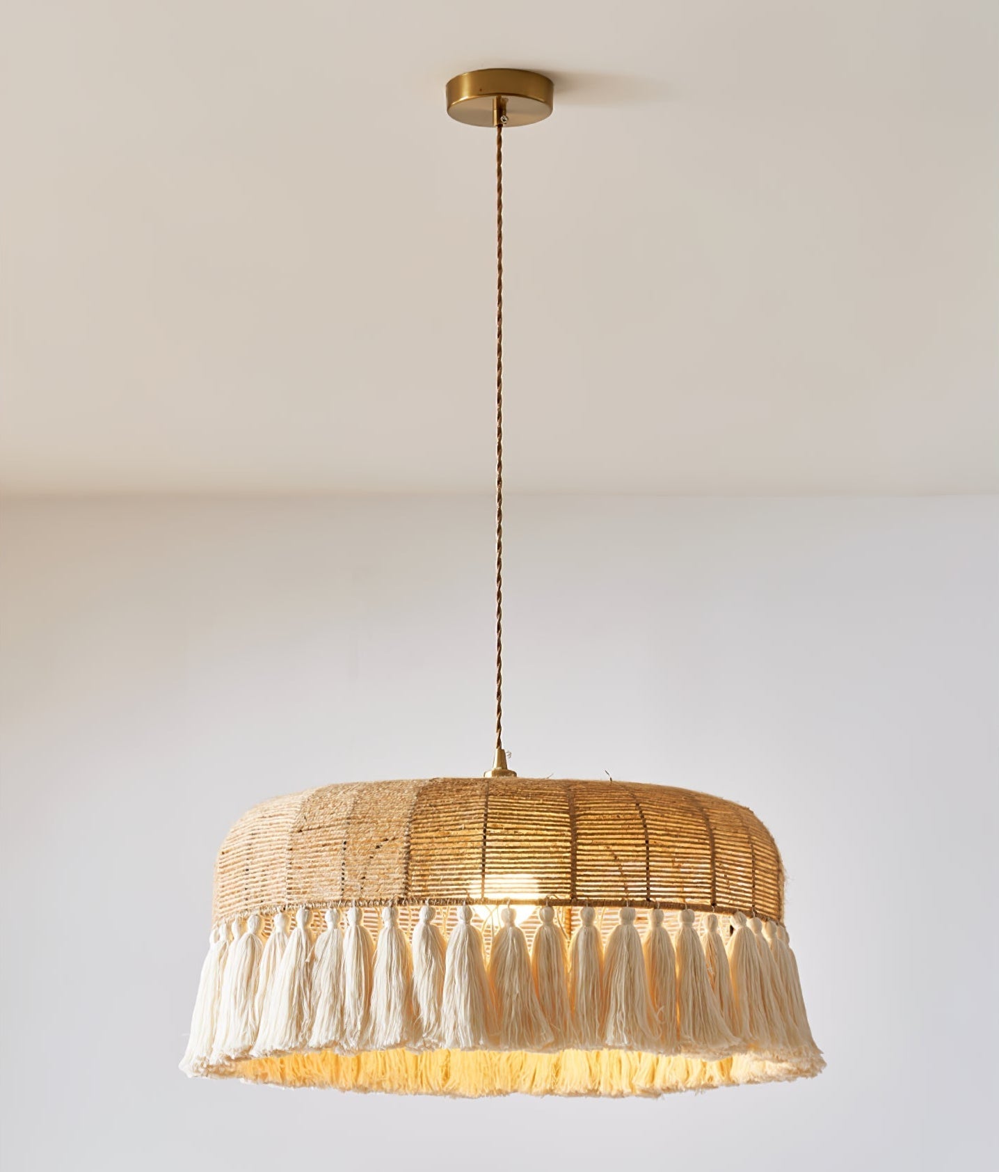 Boho Handwoven Jute Pendant Light - Letslighting