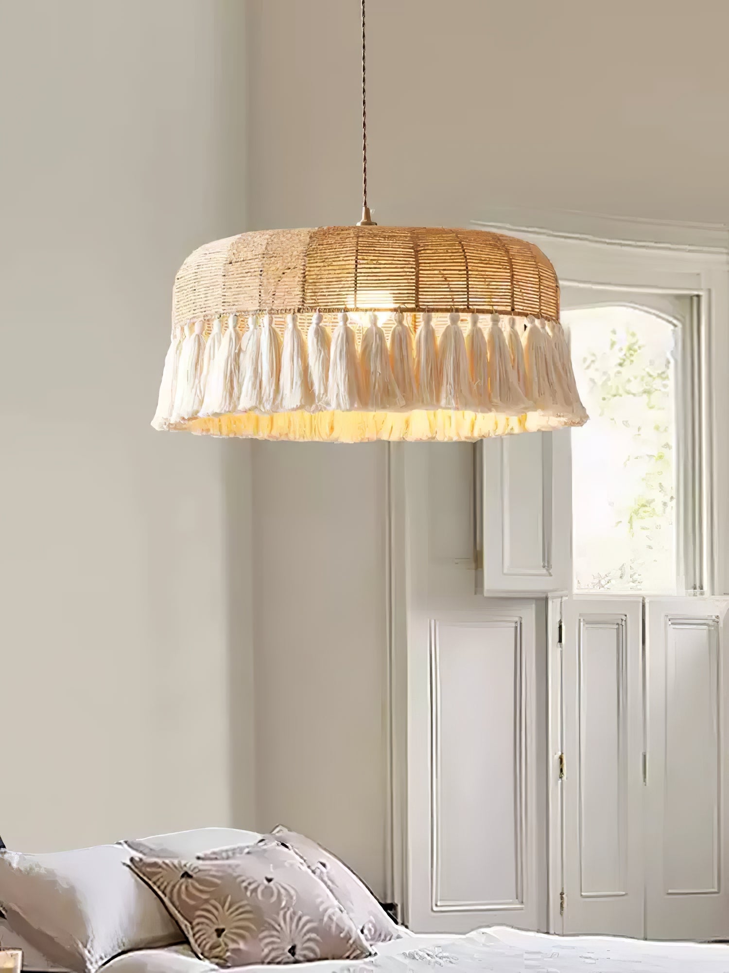 Boho Handwoven Jute Pendant Light - Letslighting