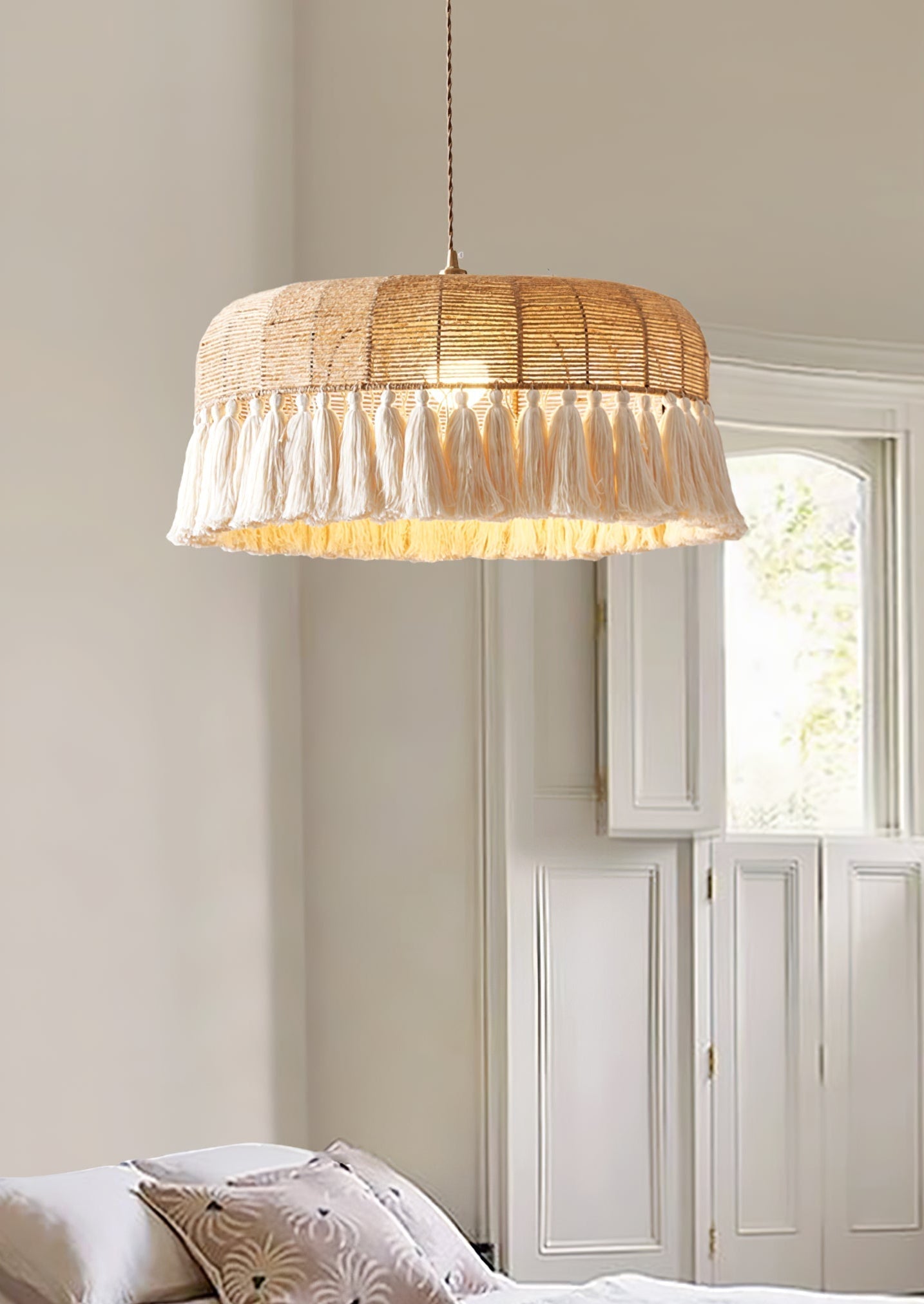 Boho Handwoven Jute Pendant Light - Letslighting