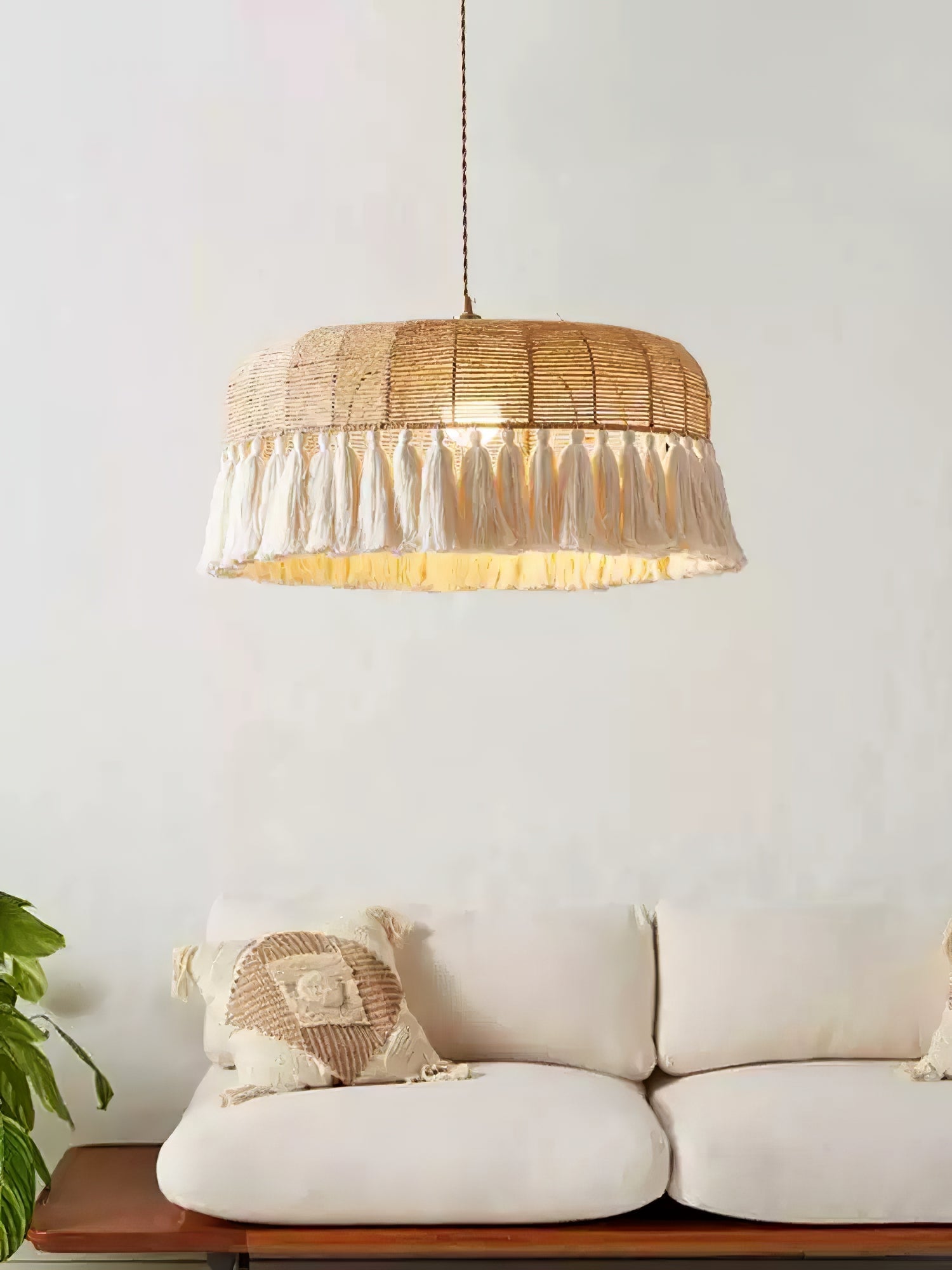 Boho Handwoven Jute Pendant Light - Letslighting
