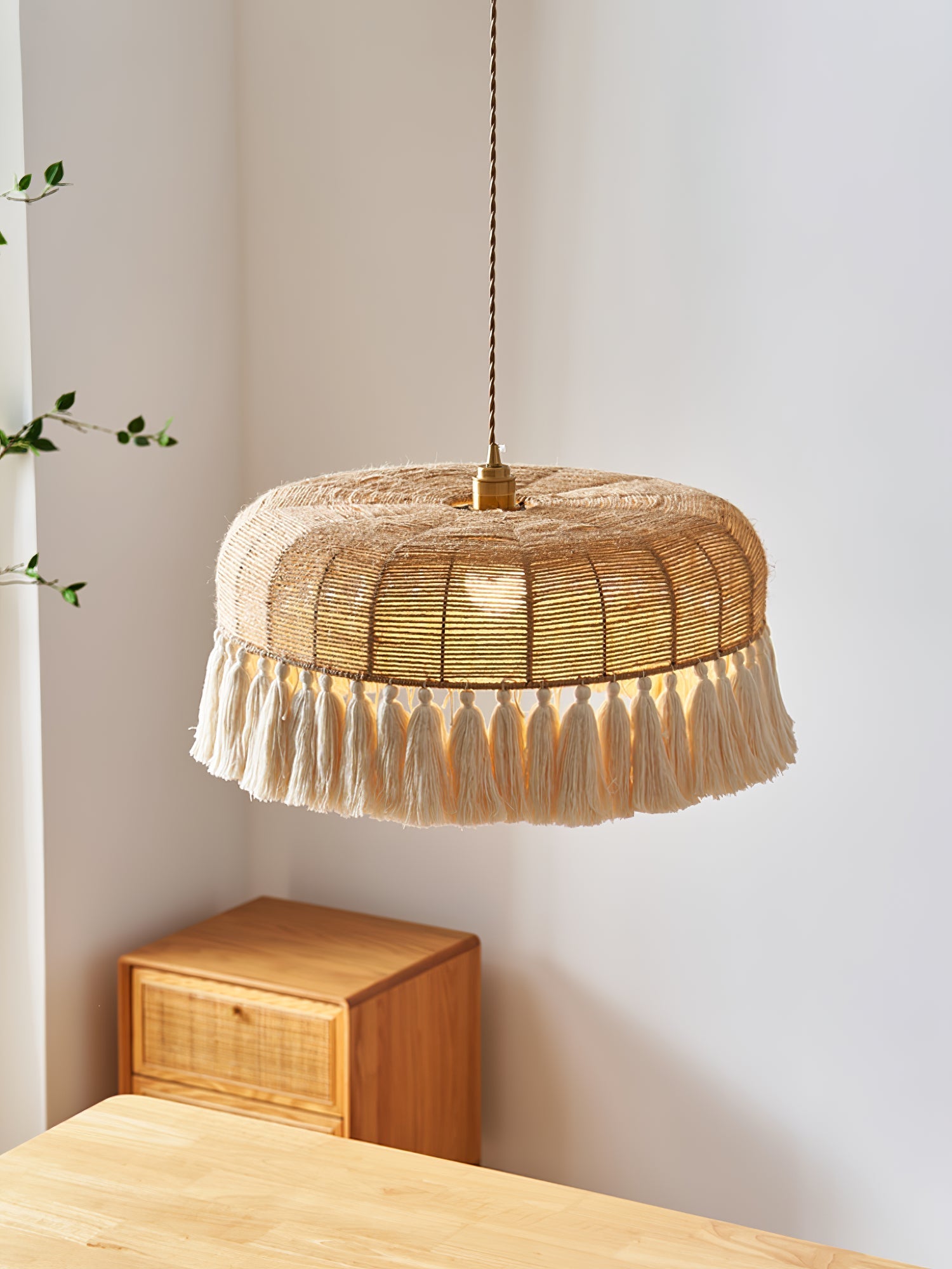 Boho Handwoven Jute Pendant Light - Letslighting