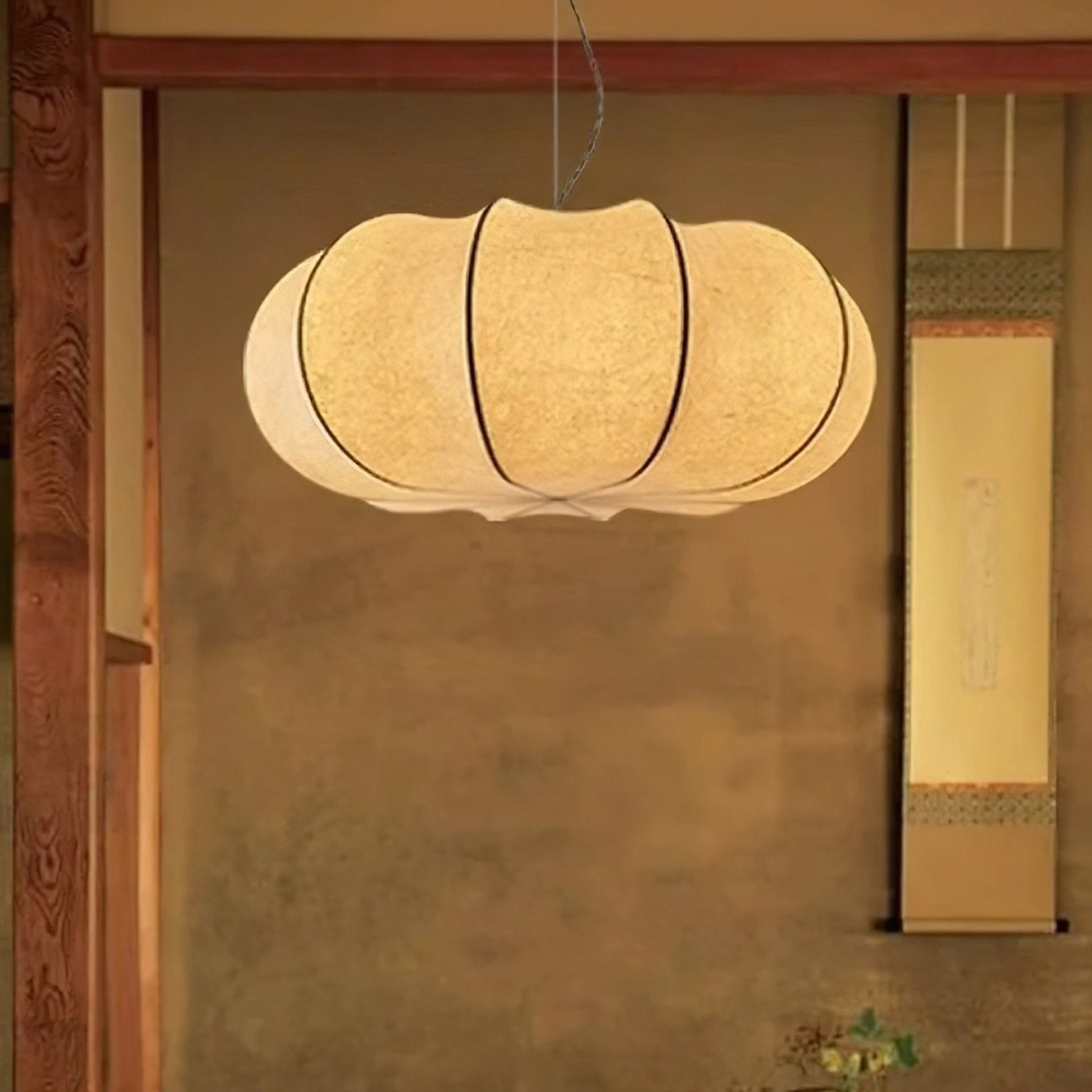 Ritta Pumpkin Pendant Light Silk - Letslighting