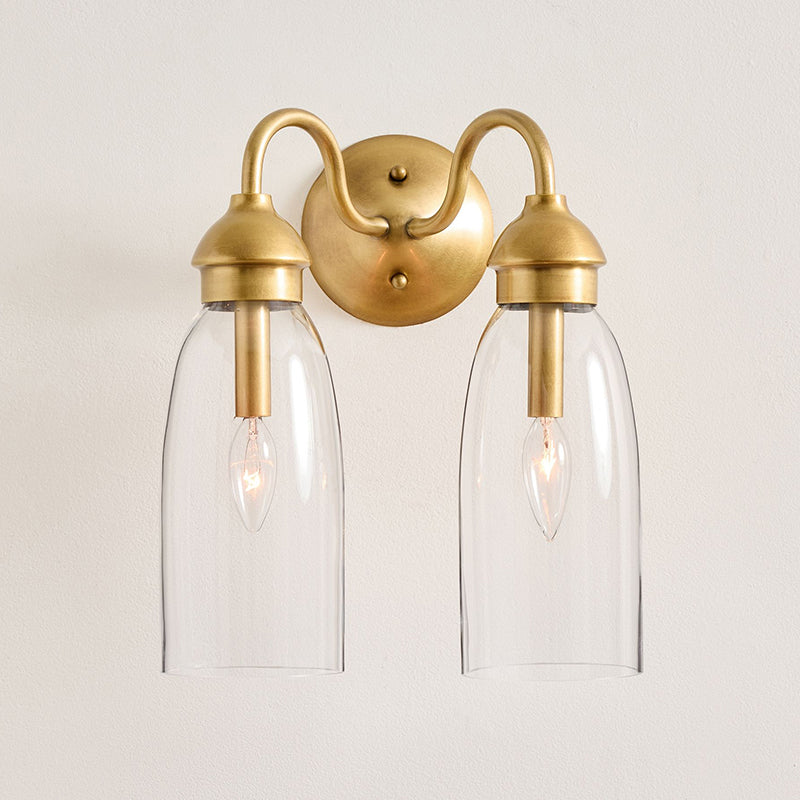 Nydoreth Modern Minimalist Copper Glass Wall Lamp - Letslighting