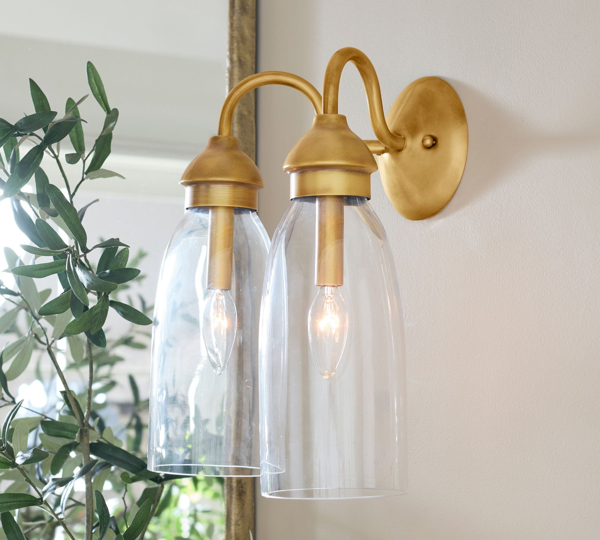 Nydoreth Modern Minimalist Copper Glass Wall Lamp - Letslighting