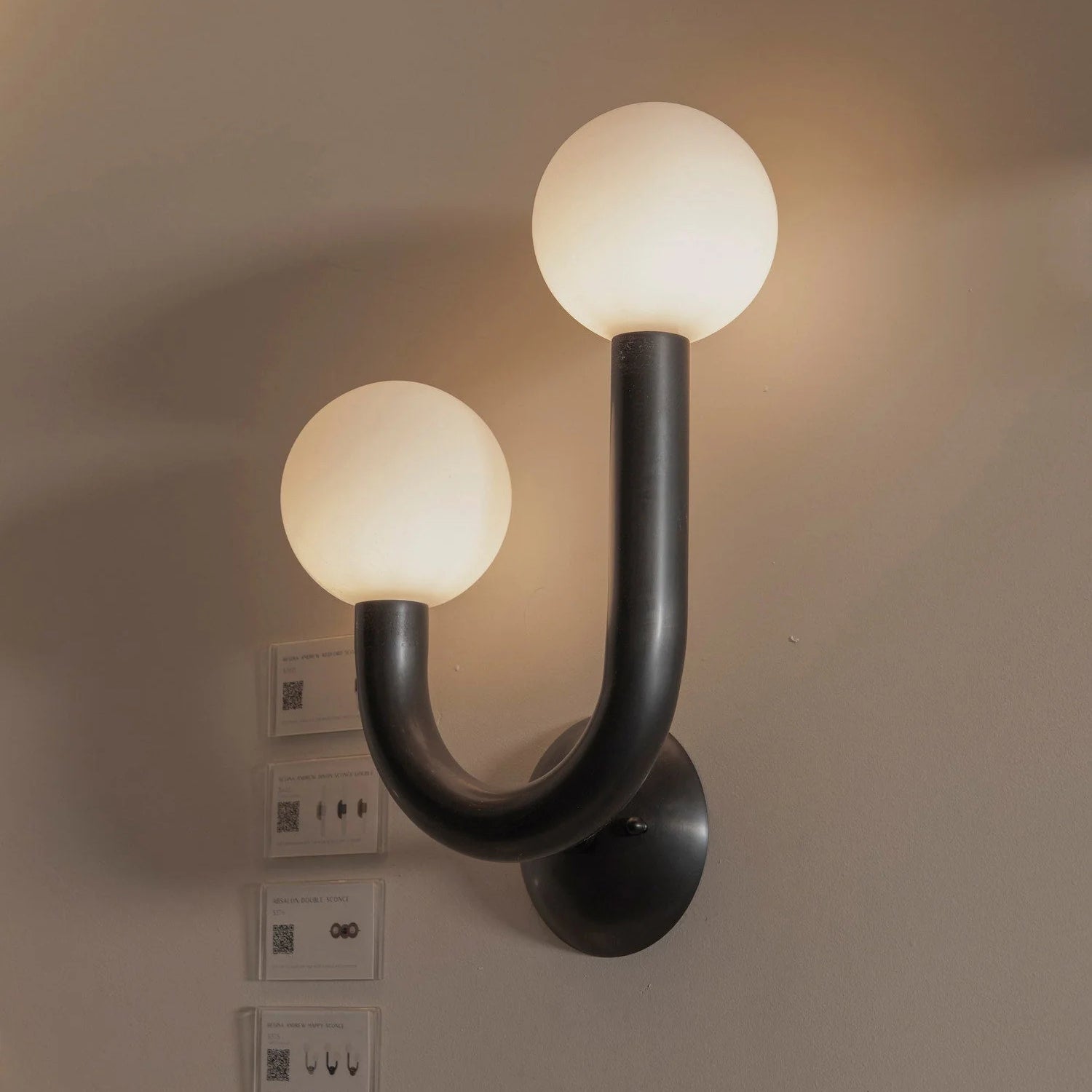 Zoshaos Modern Minimalist Happy Brass Glass Wall Lamp - Letslighting