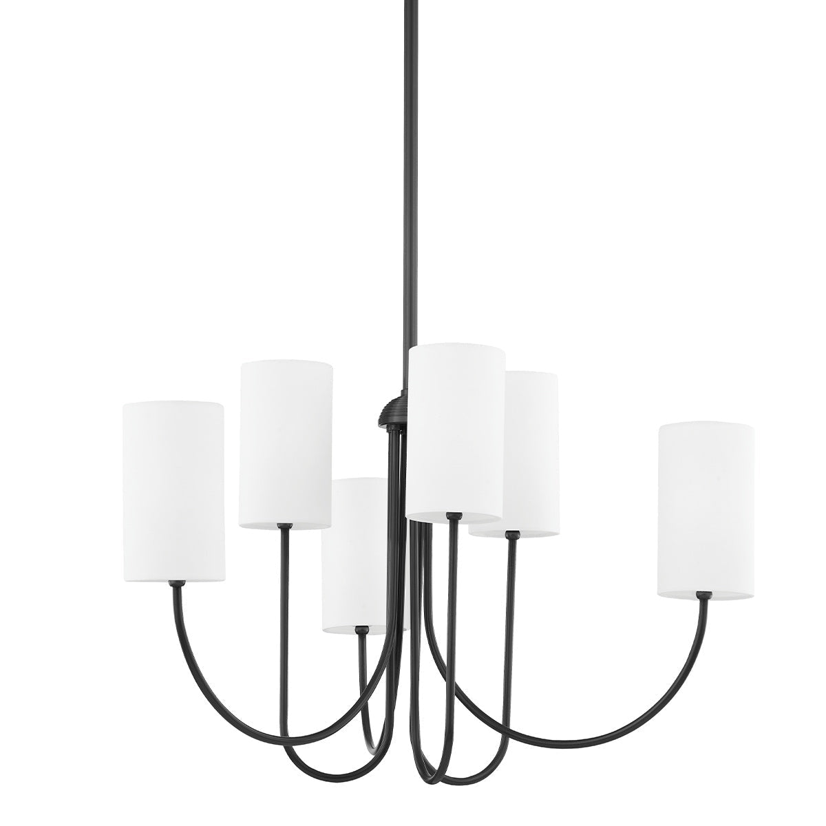 Asolira Vintage Industrial Black Fabric Chandelier - Letslighting