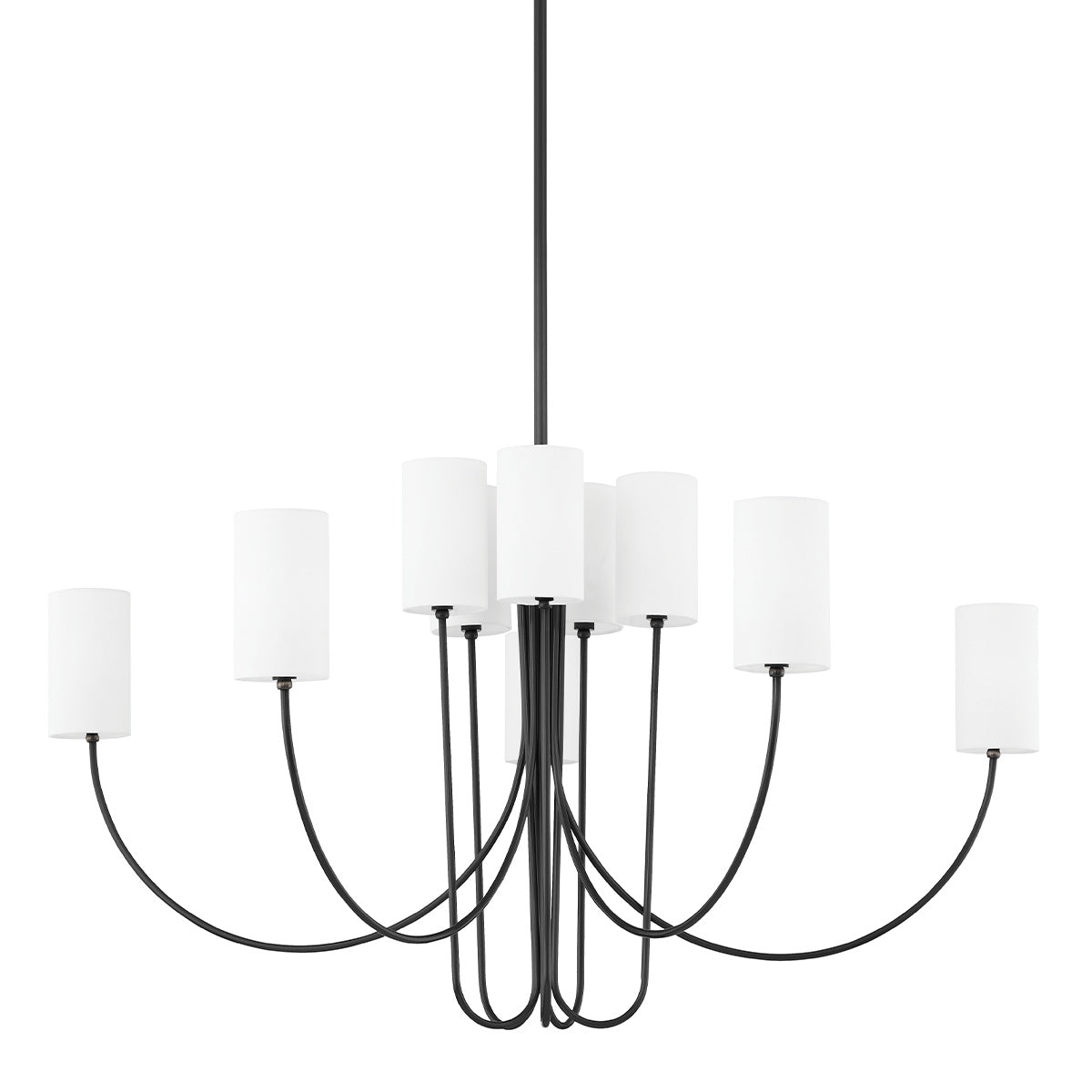 Asolira Vintage Industrial Black Fabric Chandelier - Letslighting