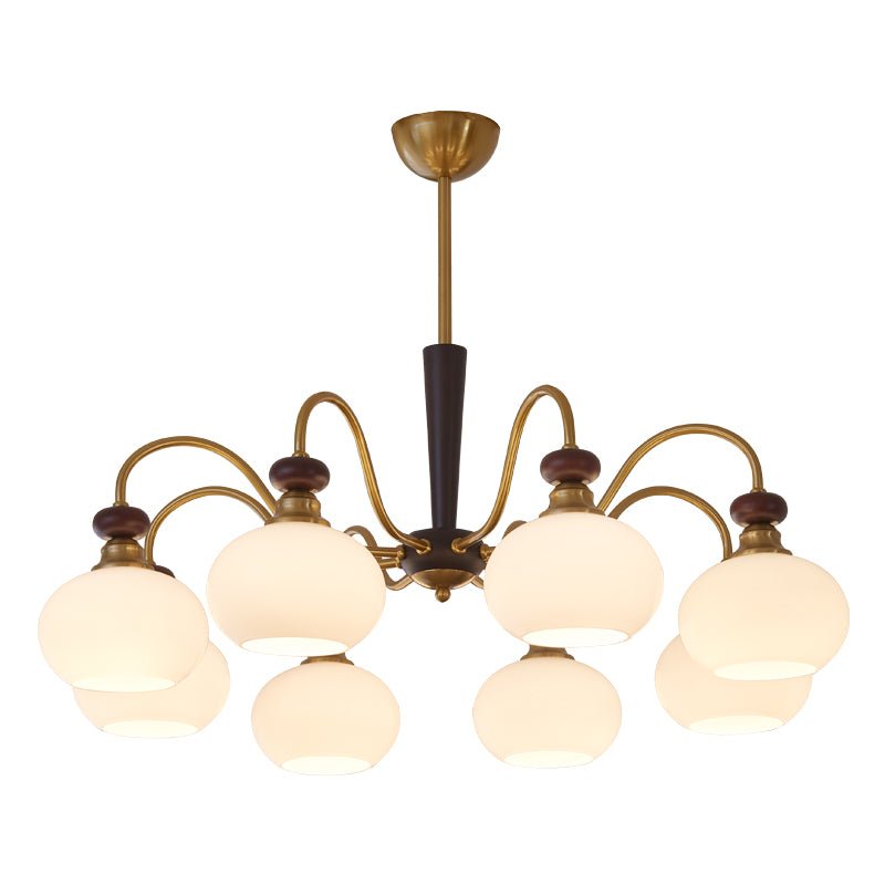 Calaeila Traditional Elegance Sphere Wood Glass Chandelier - Letslighting