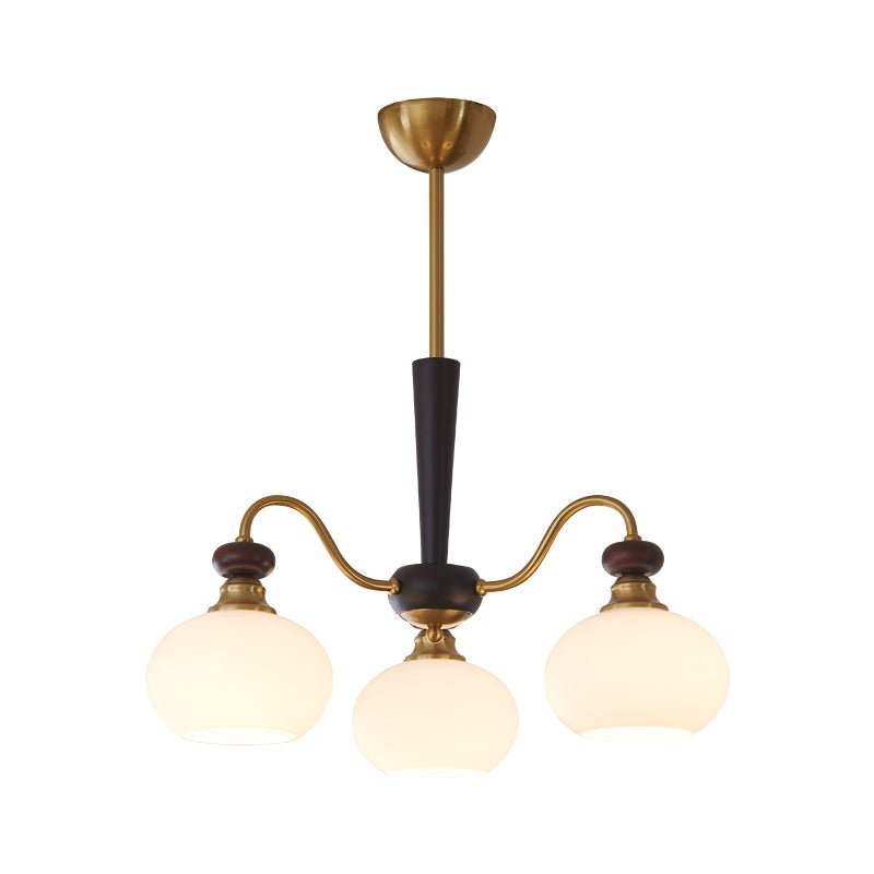 Calaeila Traditional Elegance Sphere Wood Glass Chandelier - Letslighting