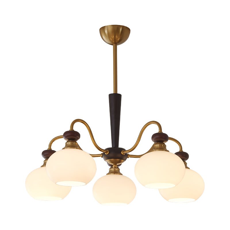 Calaeila Traditional Elegance Sphere Wood Glass Chandelier - Letslighting