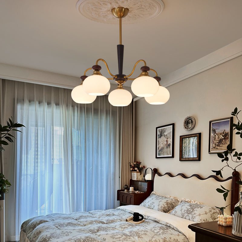 Calaeila Traditional Elegance Sphere Wood Glass Chandelier - Letslighting