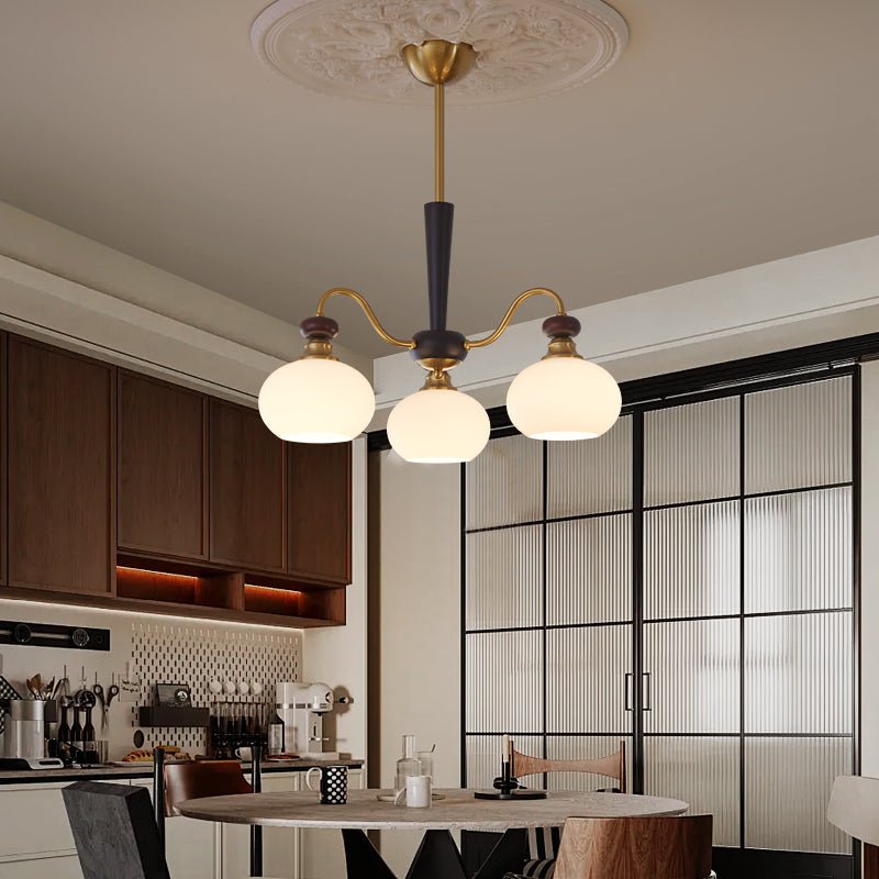 Calaeila Traditional Elegance Sphere Wood Glass Chandelier - Letslighting
