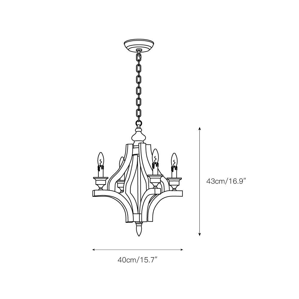 Ephaos Vintage Industrial Wooden Chandelier - Letslighting