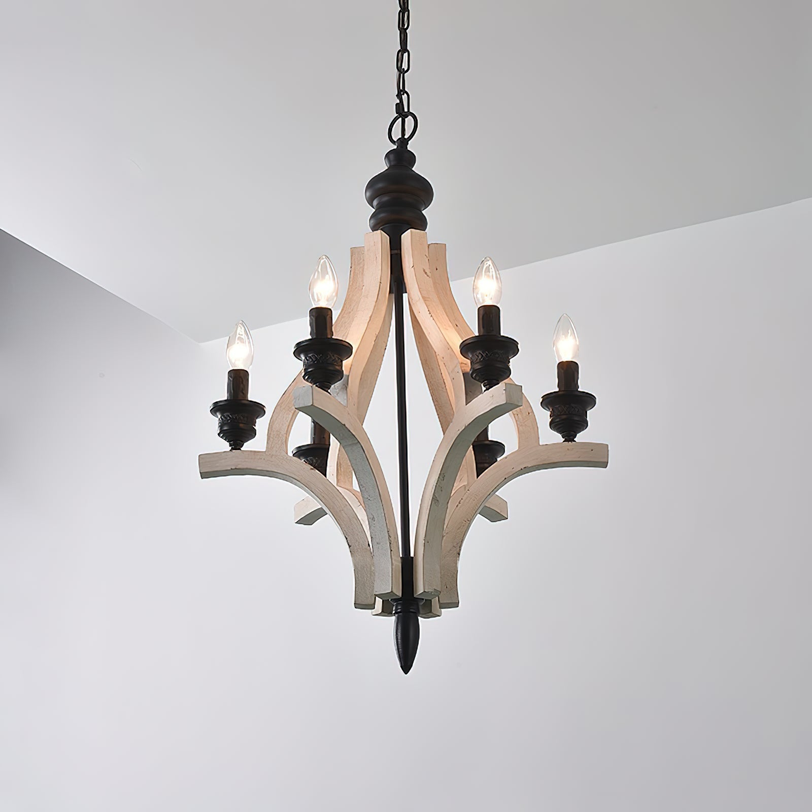 Ephaos Vintage Industrial Wooden Chandelier - Letslighting