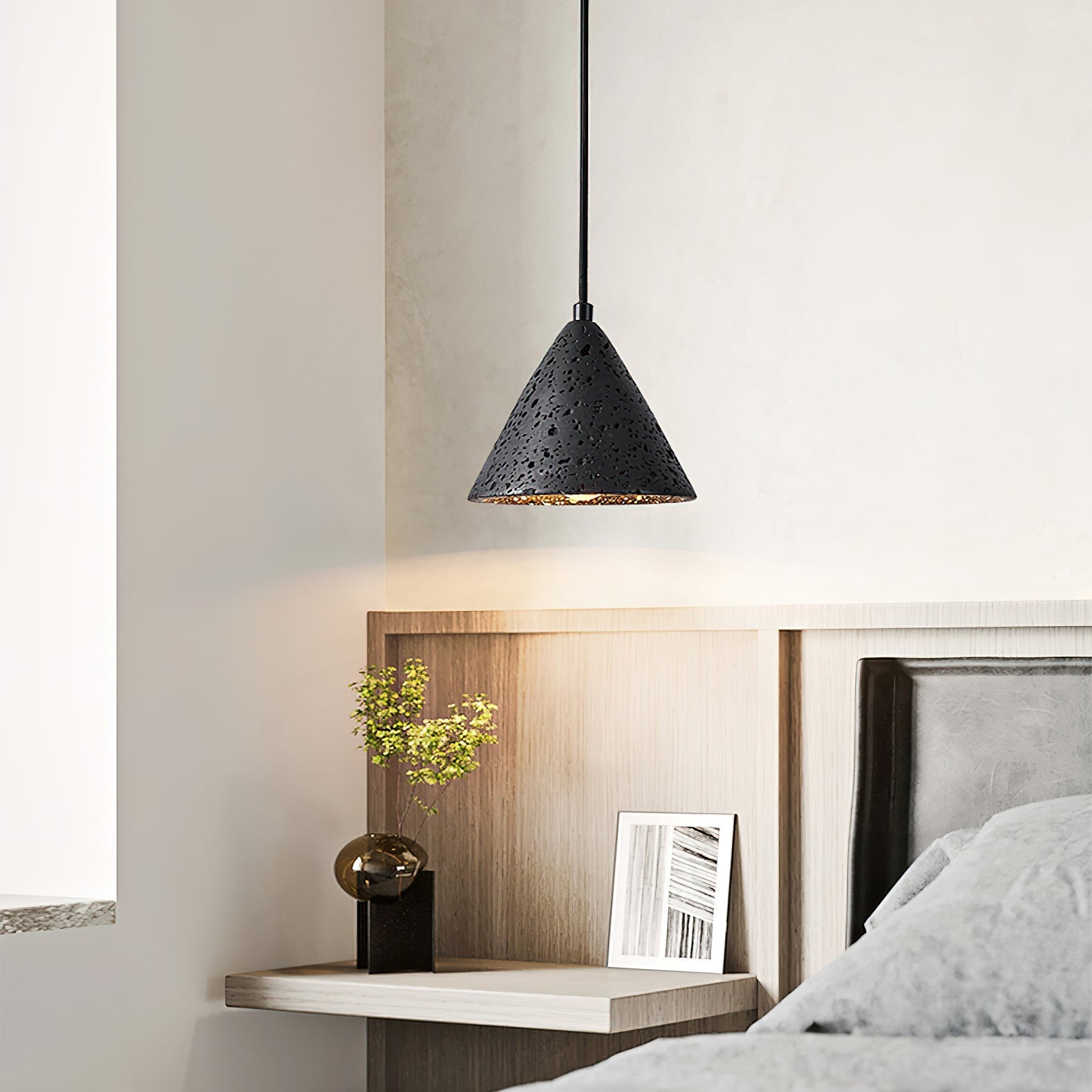 Ritta Travertine Dome Pendant Light - Letslighting