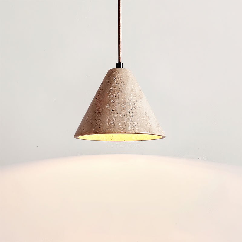 Ritta Travertine Dome Pendant Light - Letslighting