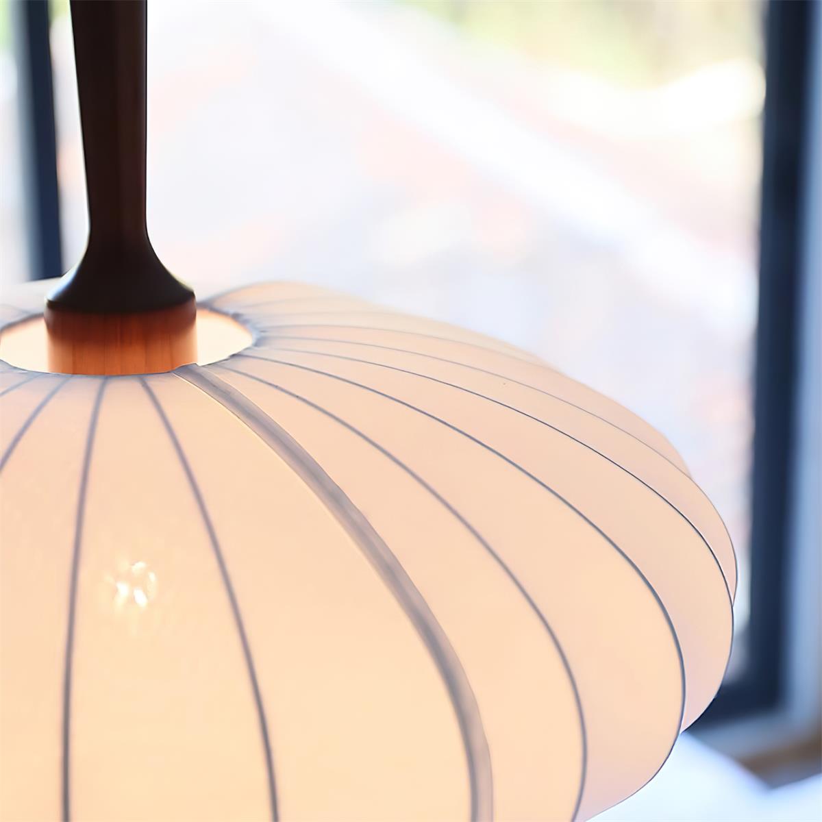 Hashira Fabric Pendant Lamp Oval Mid Century - Letslighting