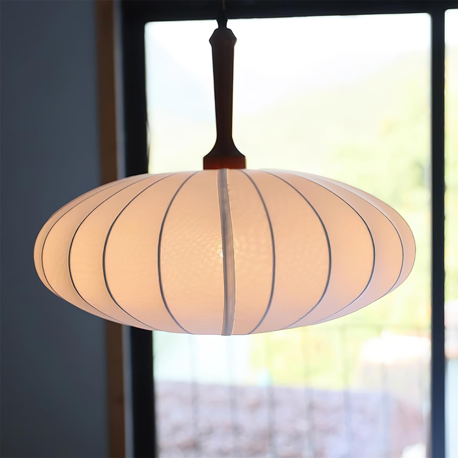 Hashira Fabric Pendant Lamp Oval Mid Century - Letslighting