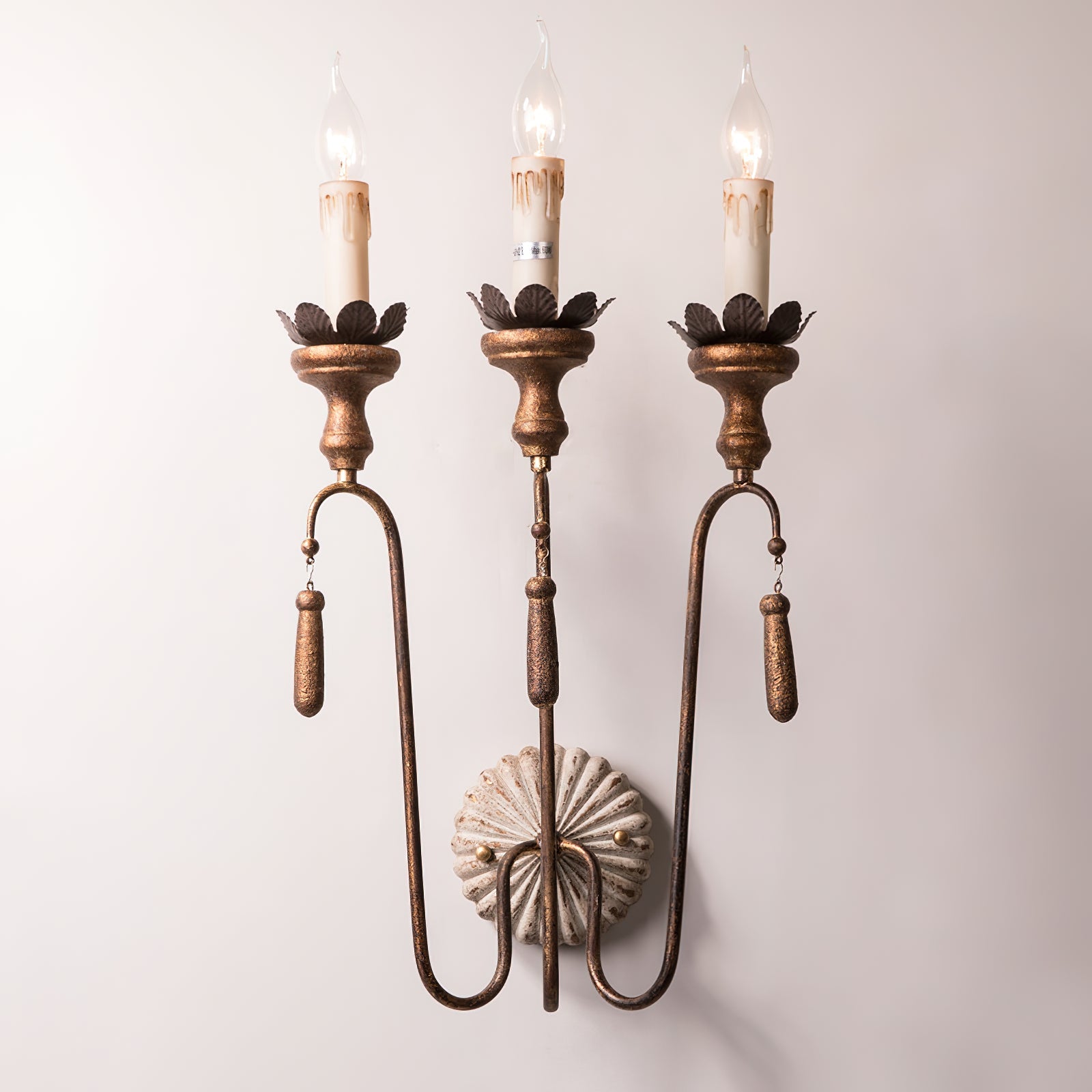 Avelaris Vintage Industrial Wooden Wall Lamp - Letslighting