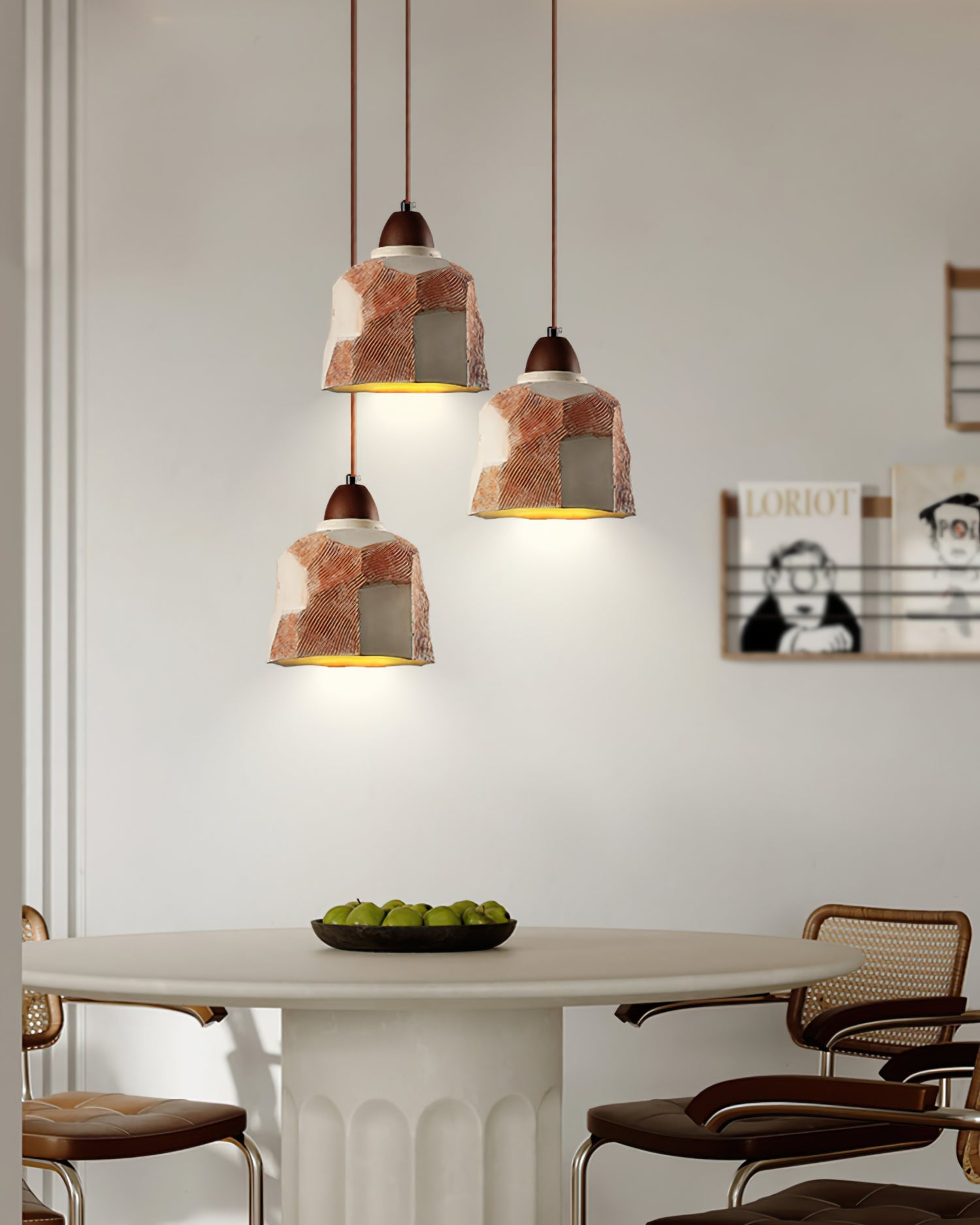 Havre Textured Wood Natural Pendant Lamp - Letslighting