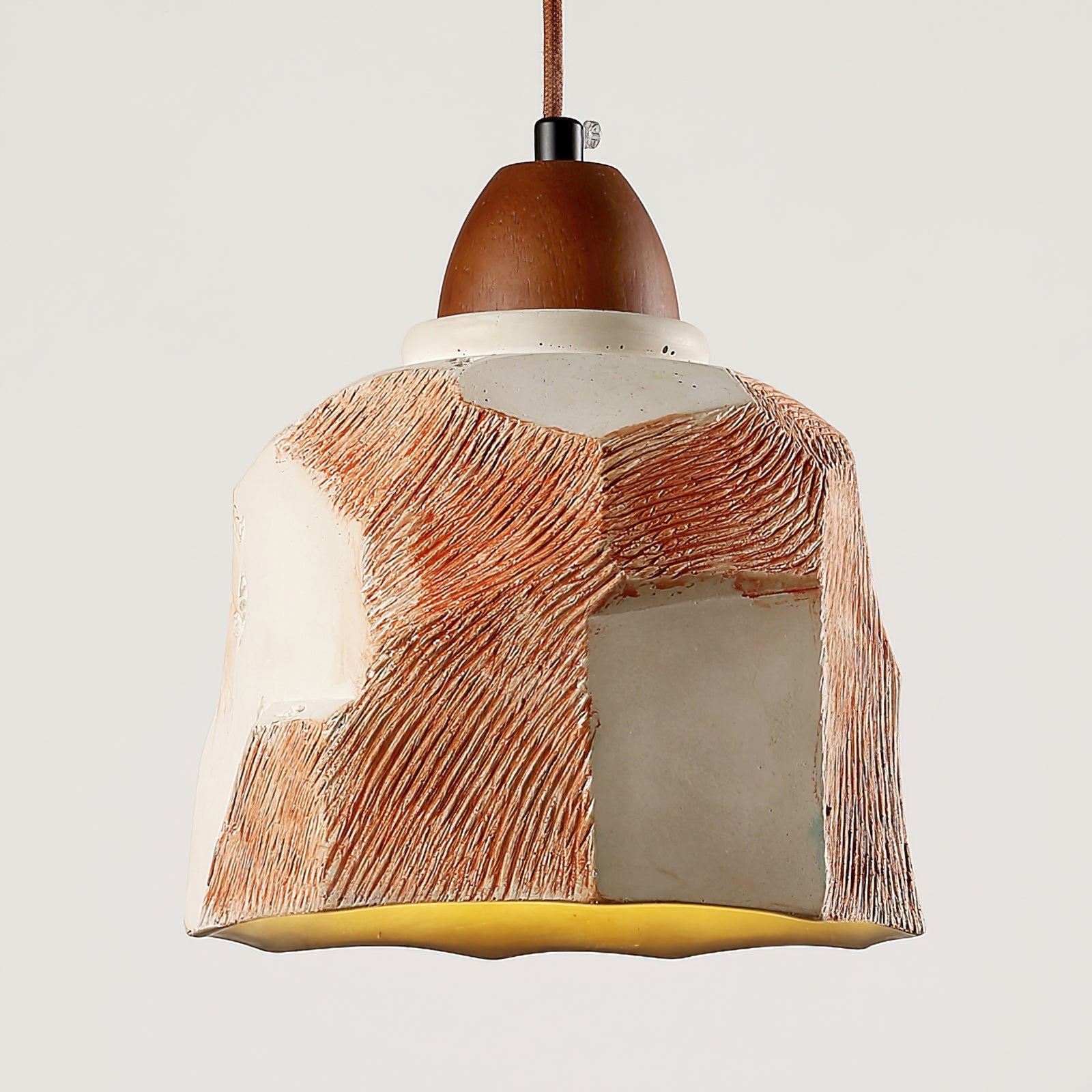 Havre Textured Wood Natural Pendant Lamp - Letslighting