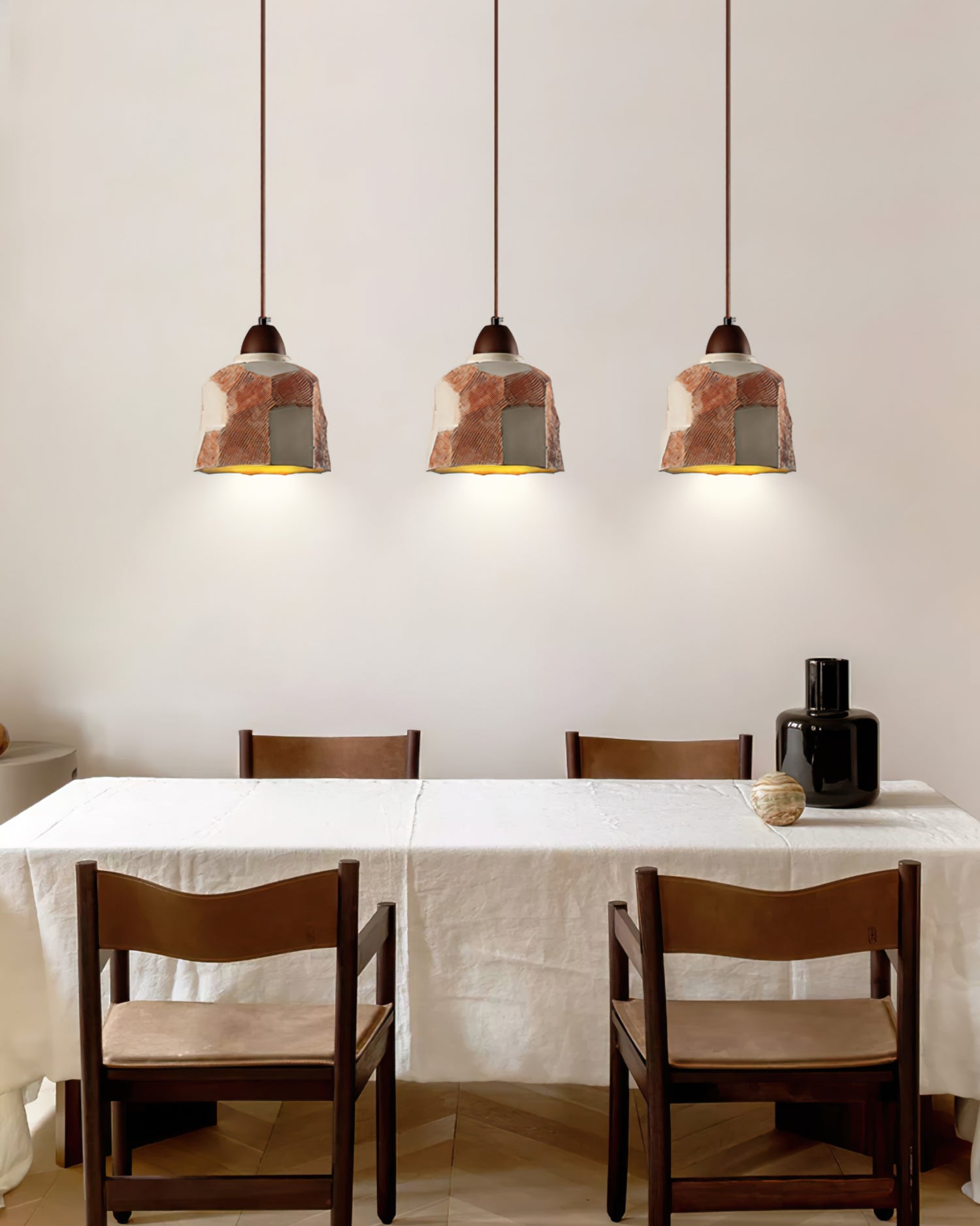 Havre Textured Wood Natural Pendant Lamp - Letslighting