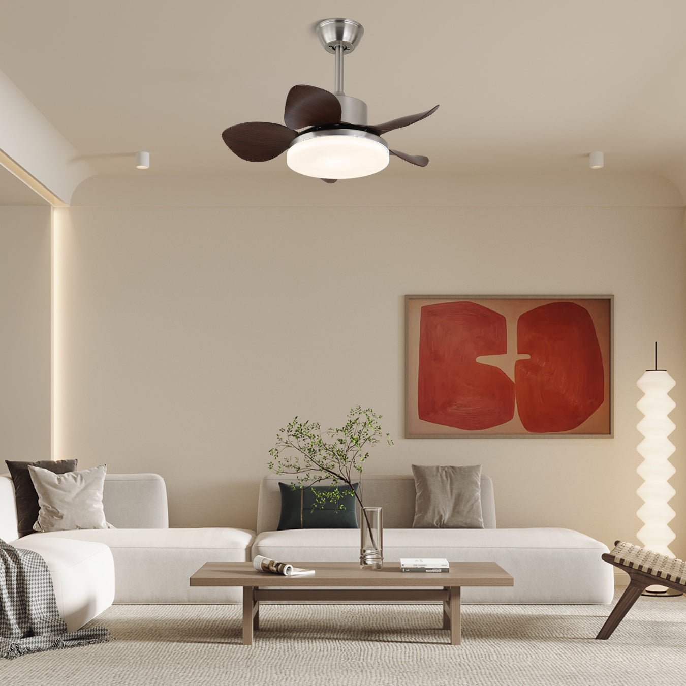 Kaelen Wood Ceiling Fan Light - Letslighting