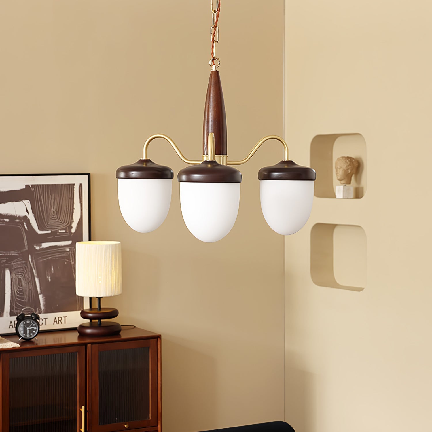 Aurora Chandelier Capsule Arm Rustic - Letslighting