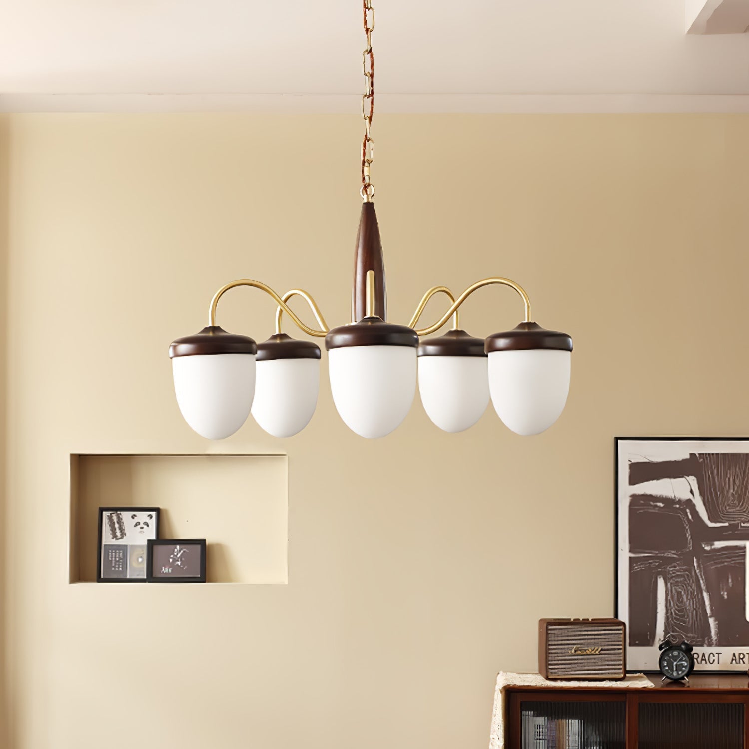 Aurora Chandelier Capsule Arm Rustic - Letslighting