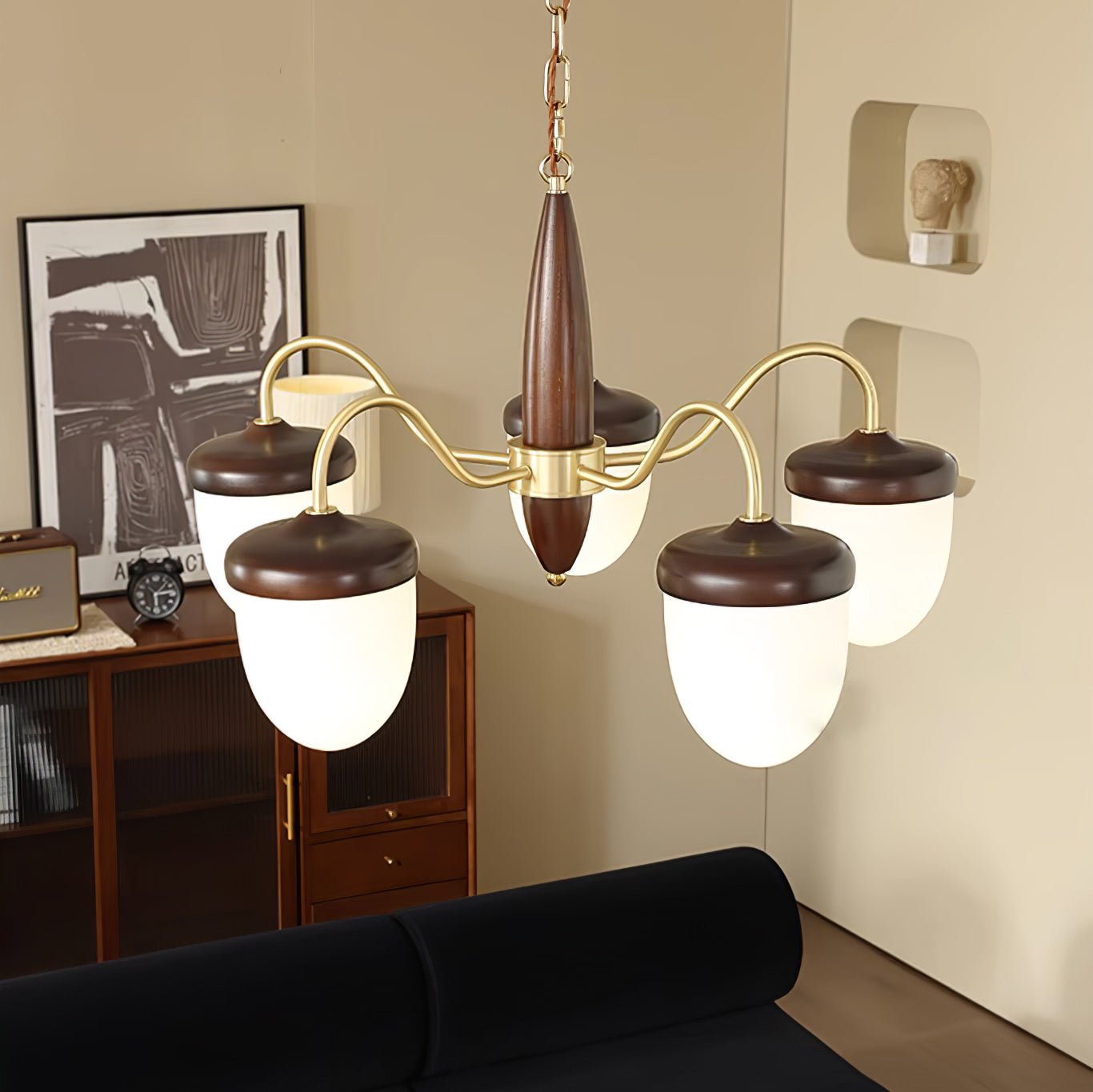 Aurora Chandelier Capsule Arm Rustic - Letslighting